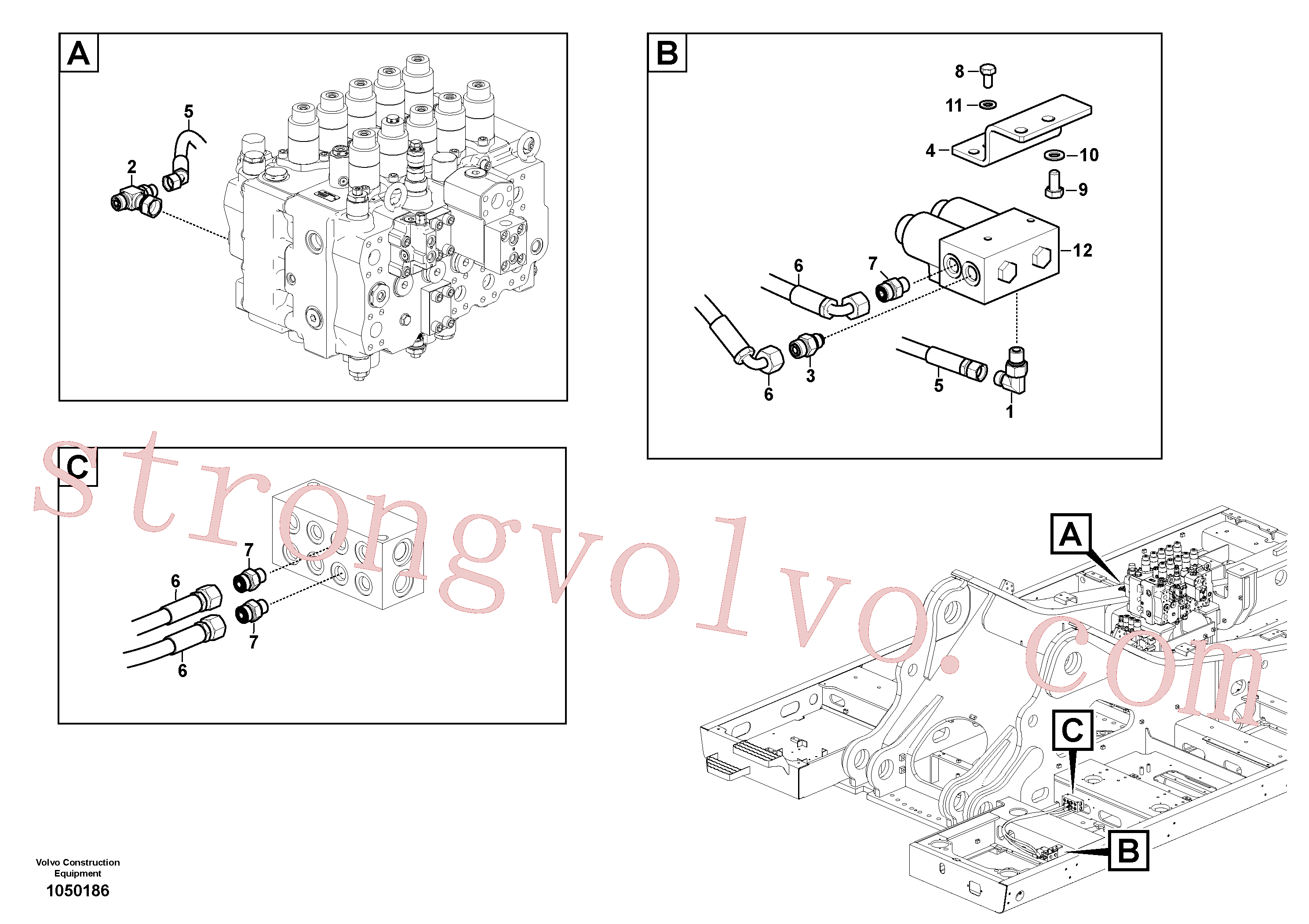 VOE14534519 Volvo Hidráulica de serviço, martelo e cortador para fluxo da bomba auxiliar(1050186 Montagem)