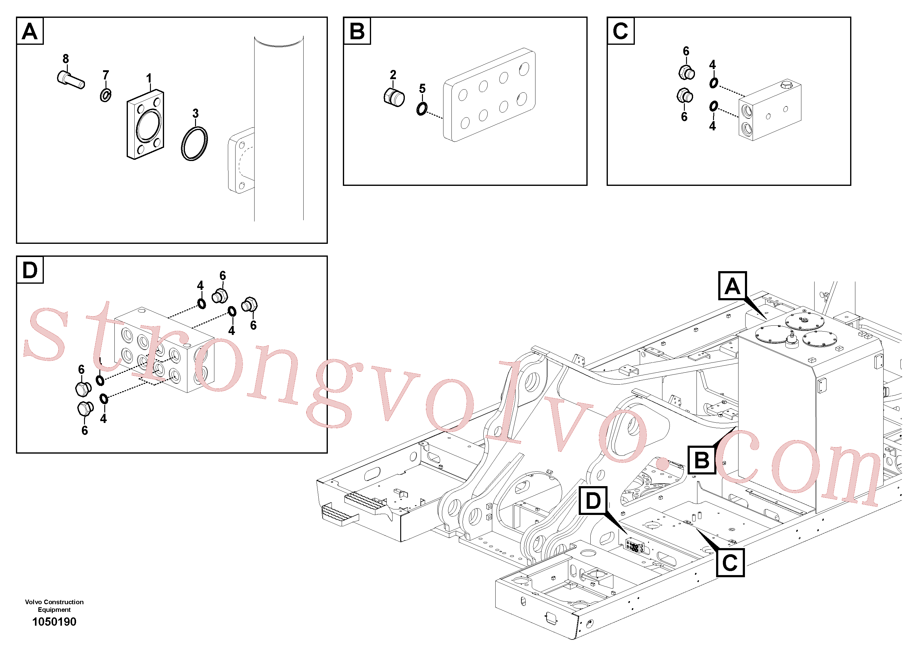 VOE14531086 Volvo Sistema servomotor, martelo e corte(1050190 Montagem)