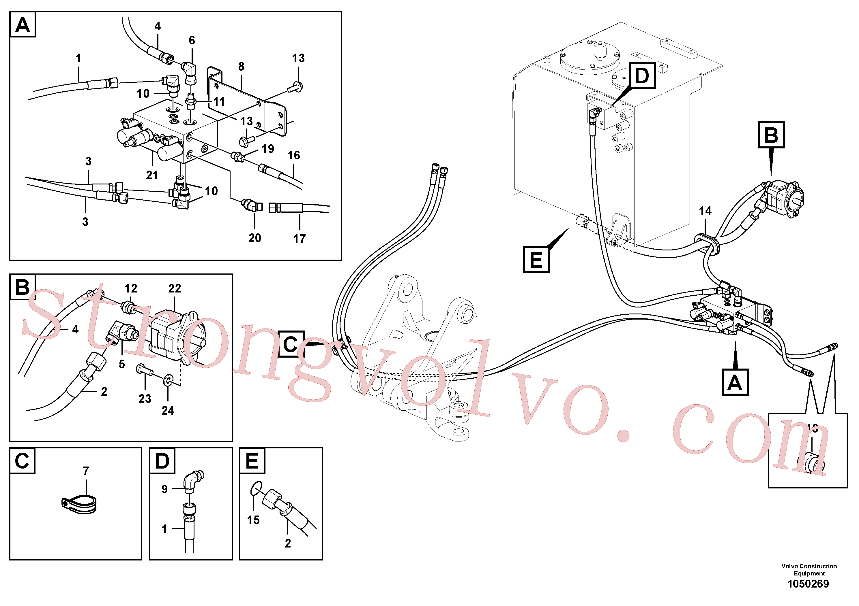 Volvo Montagem VOE937256 Mangueira completa Acessórios