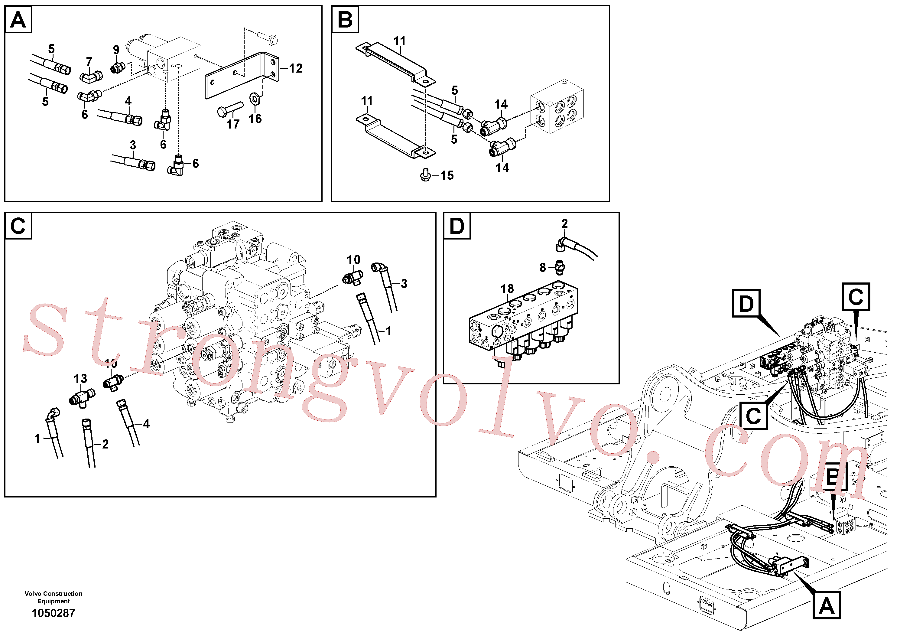 Volvo Montagem VOE14597286 Suporte Acessórios