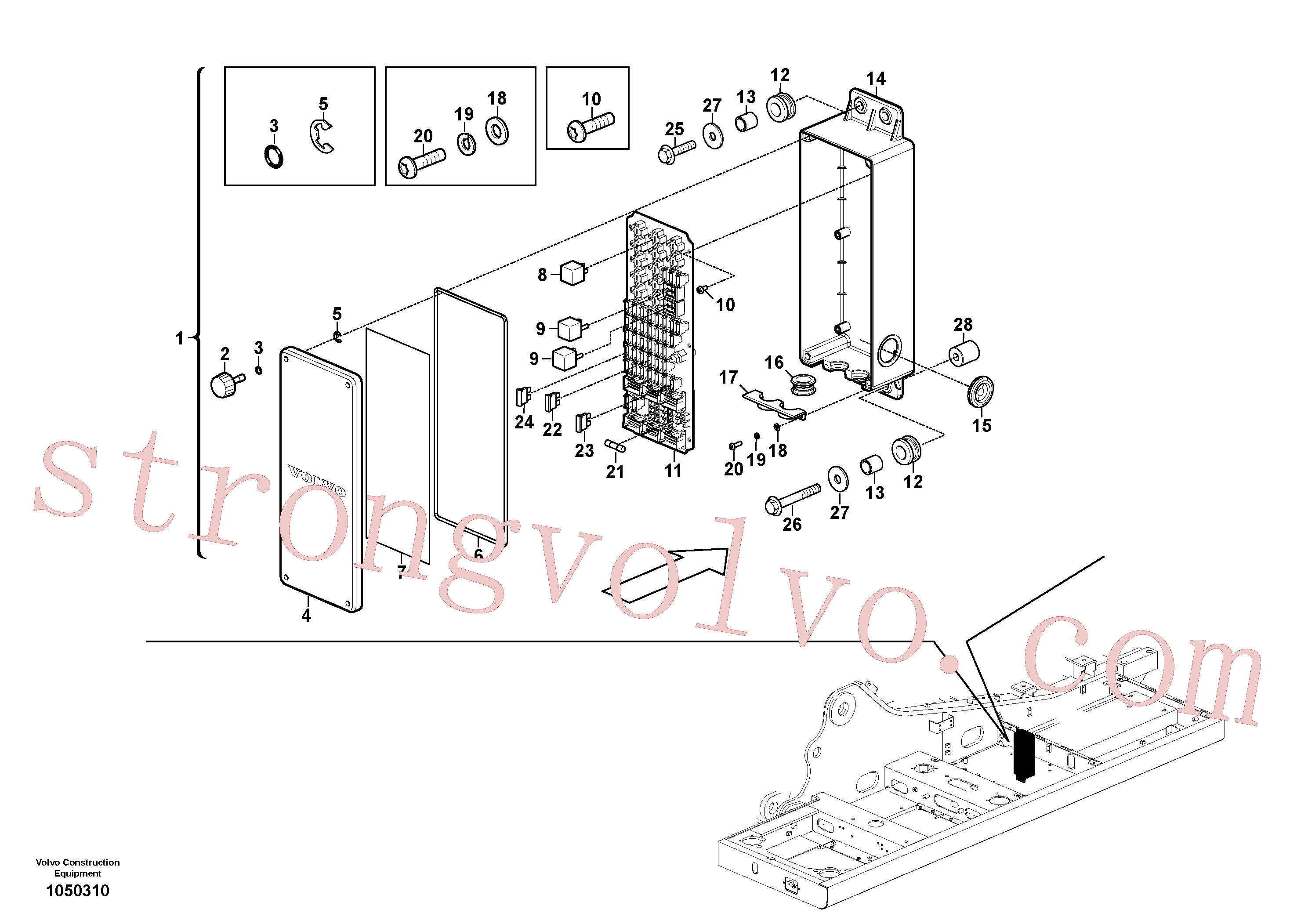 VOE14537180 Volvo Caixa de derivação eléctrica(1050310 Montagem)