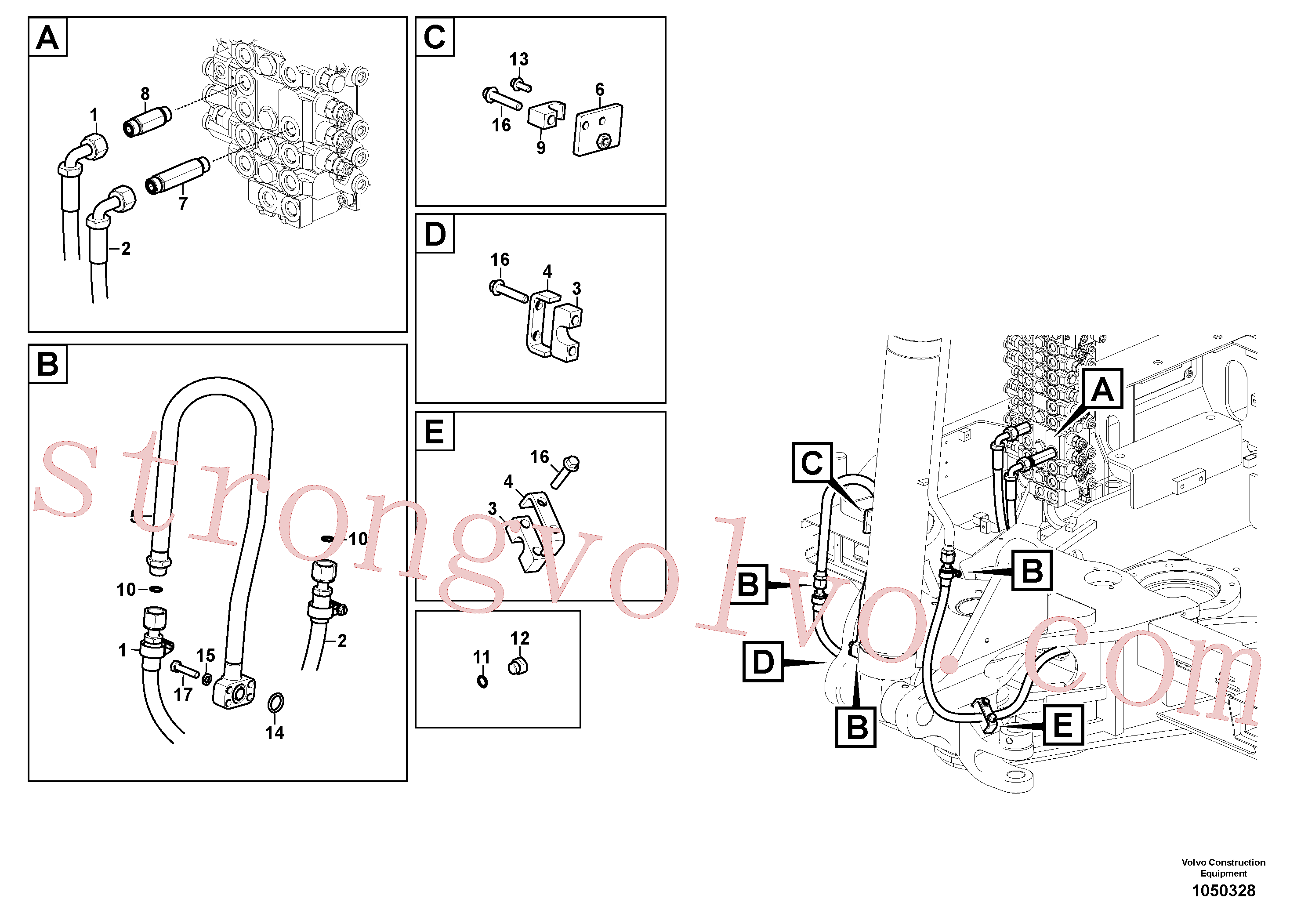 Atacado VOE14677712 Pipe Volvo escavadeira