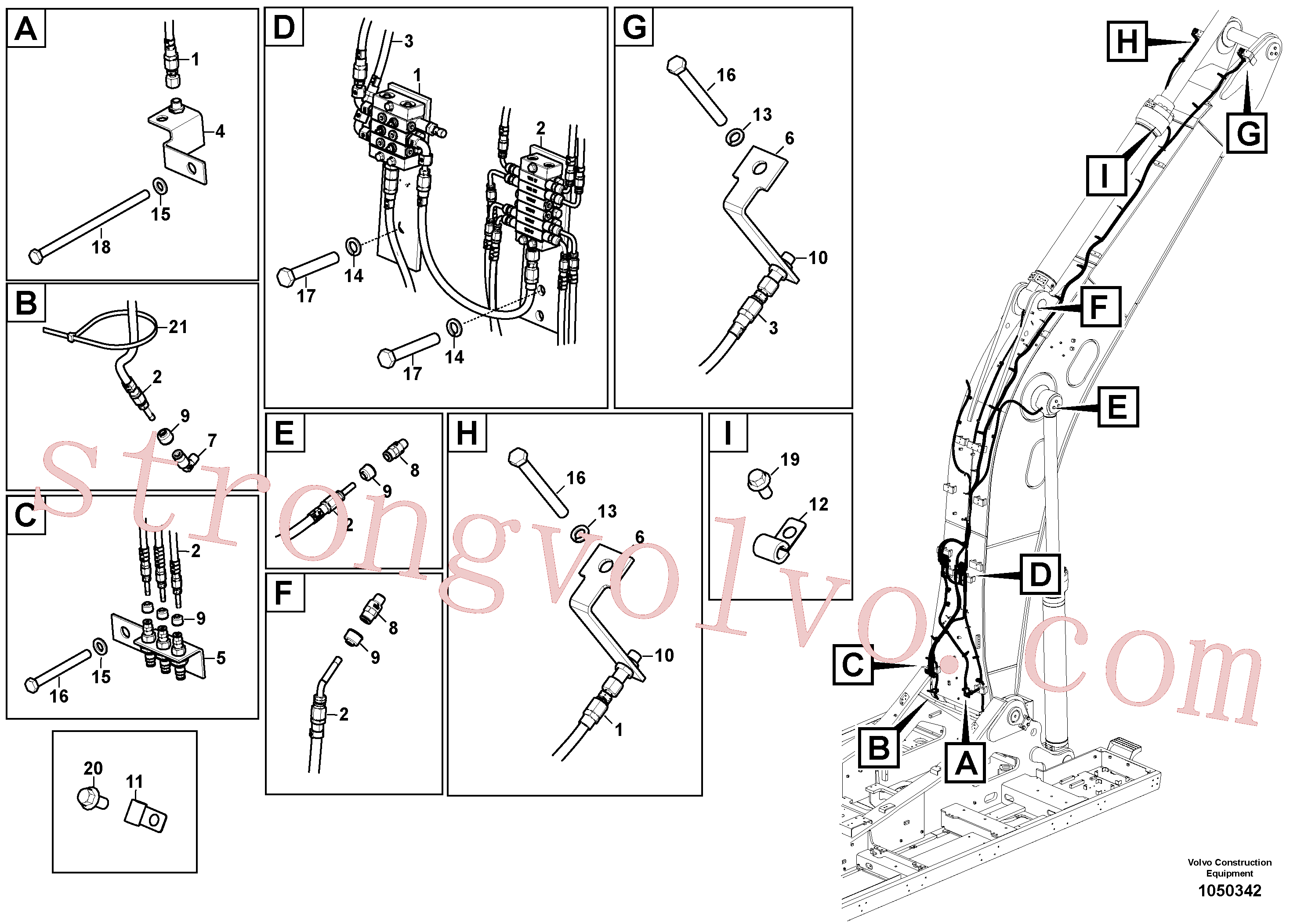 VOE60110295 Volvo Sistema de lubrificação automático, lança(1050342 Montagem)