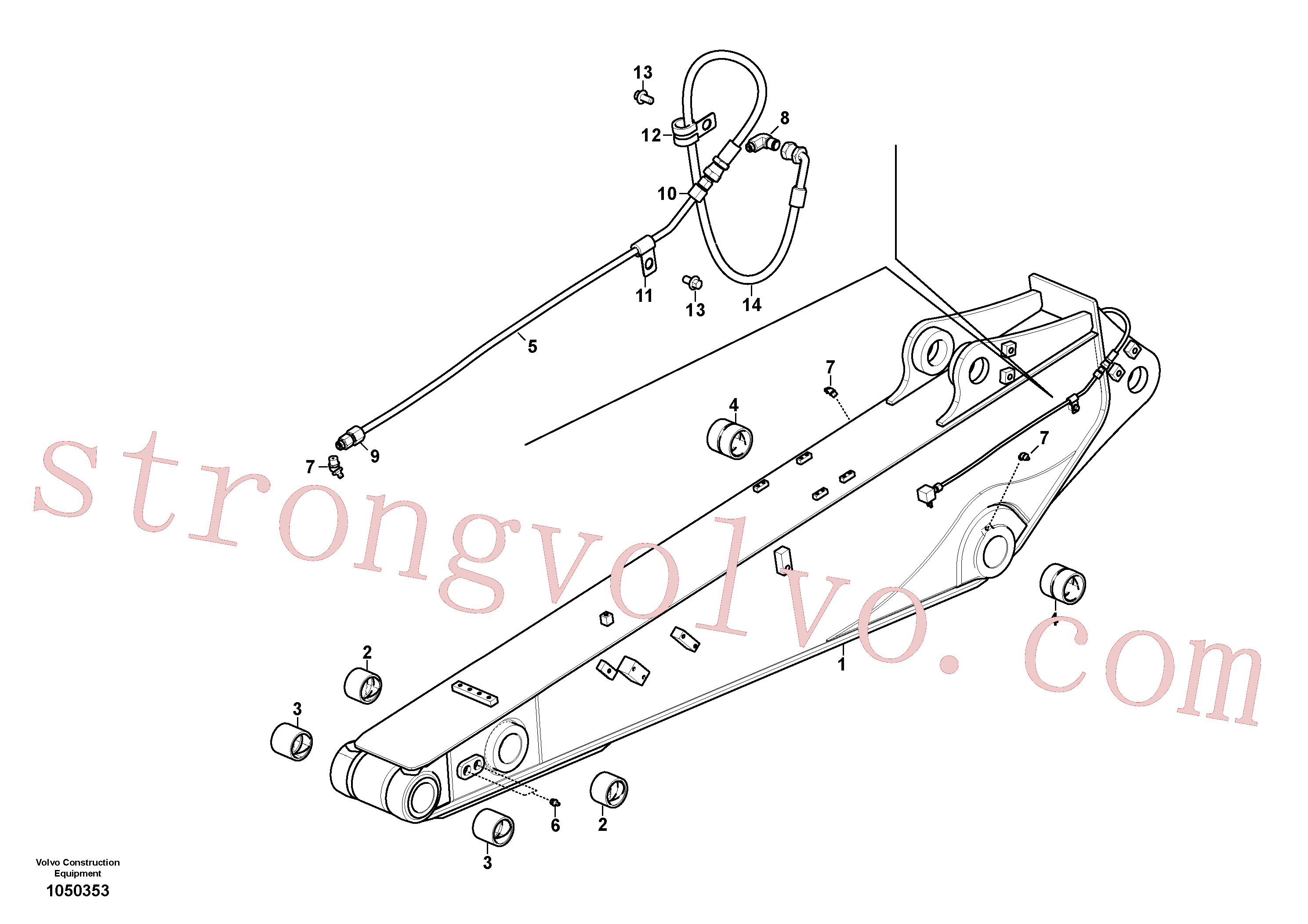 Atacado VOE14707543 Dipper Arm Volvo escavadeira