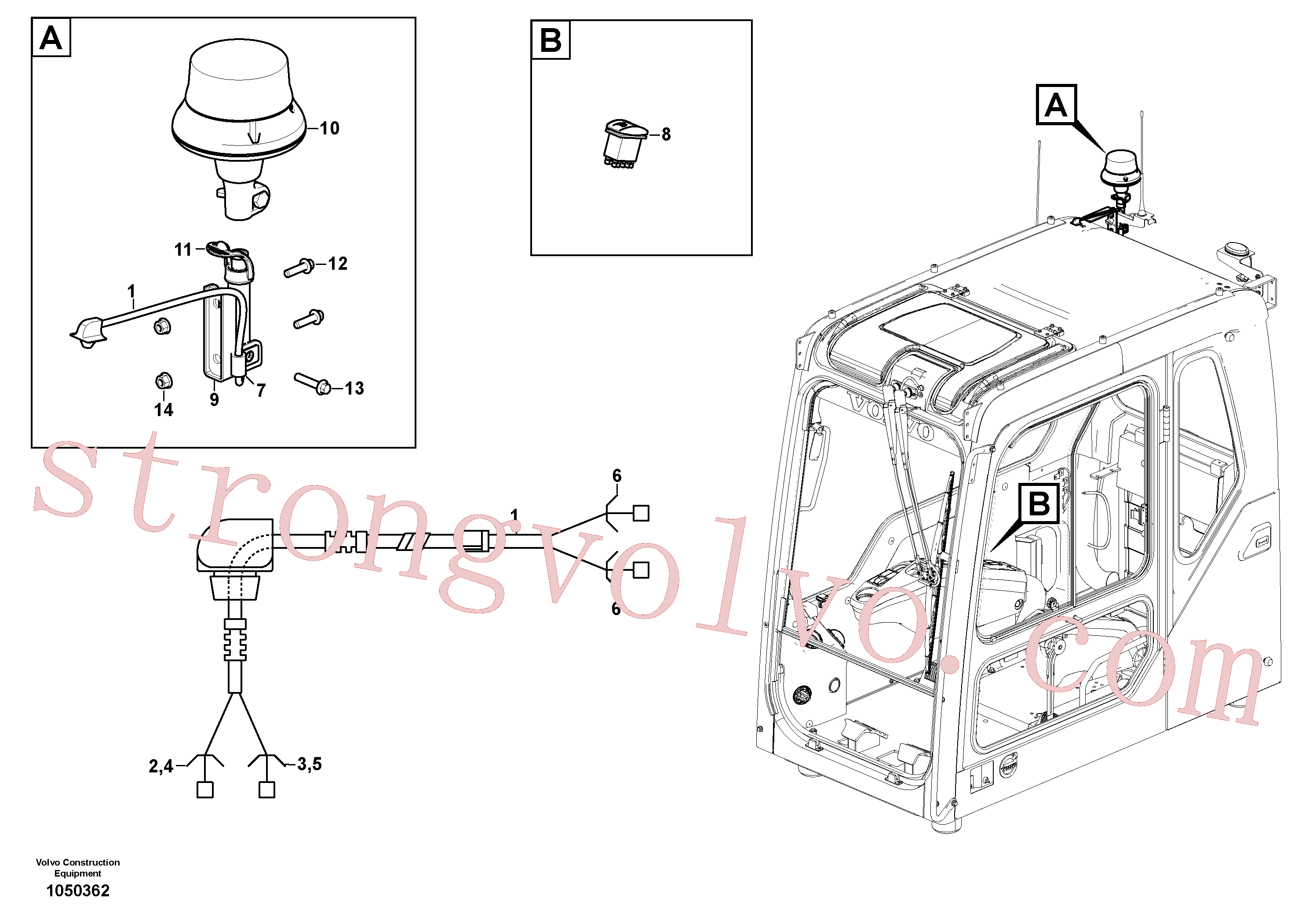 VOE60113084 Volvo Farol rotativo(1050362 Montagem)
