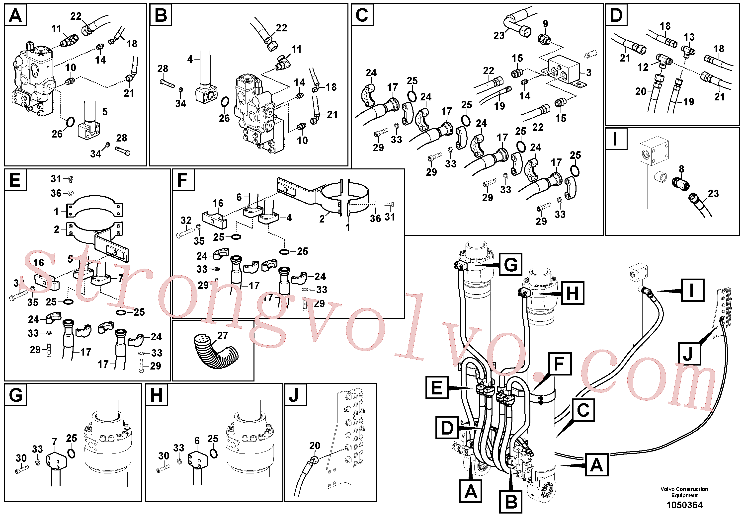 Atacado VOE14713139 Tubo Volvo escavadeira