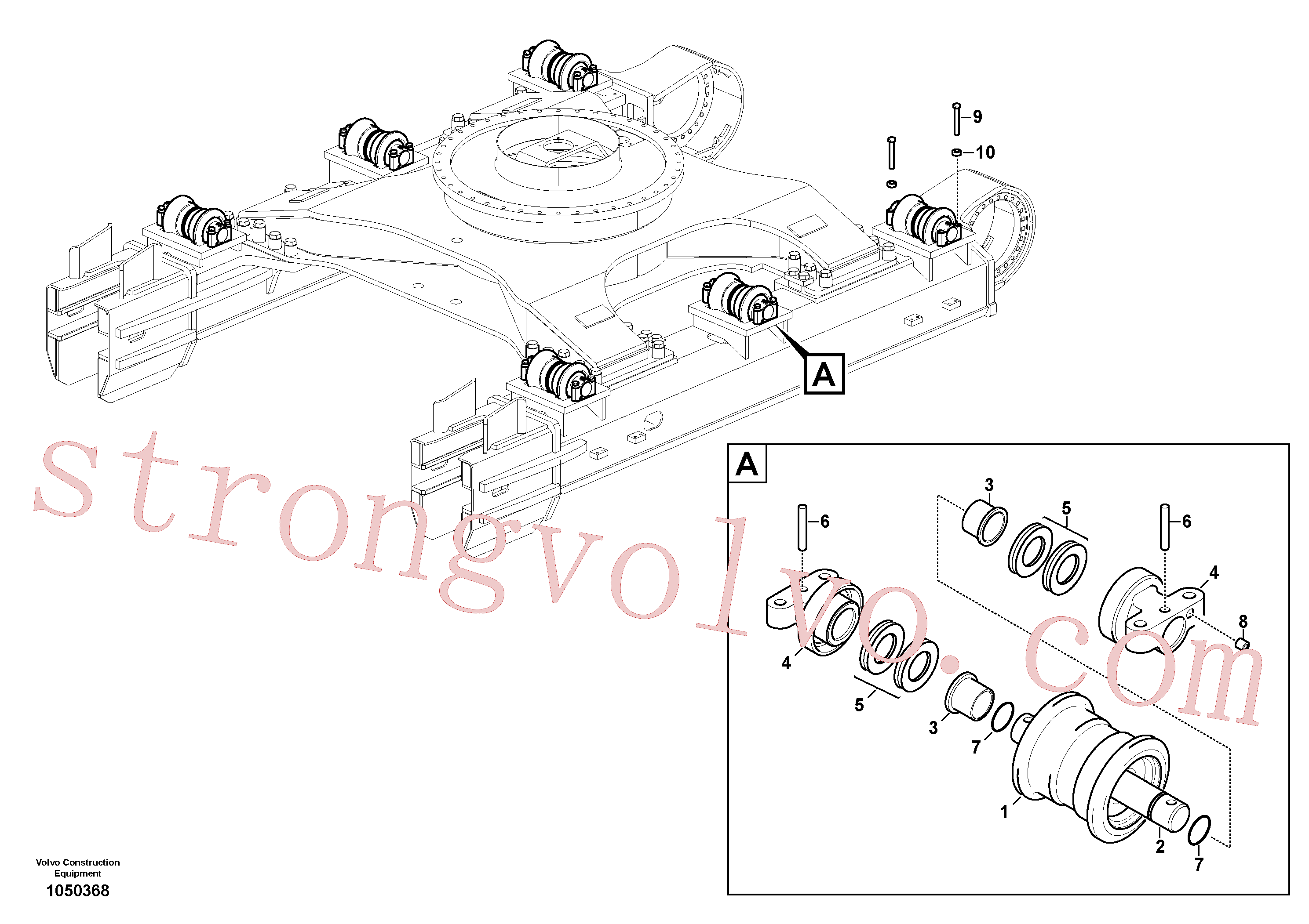 RM96701677 Volvo Roleto superior(1050368 Montagem)