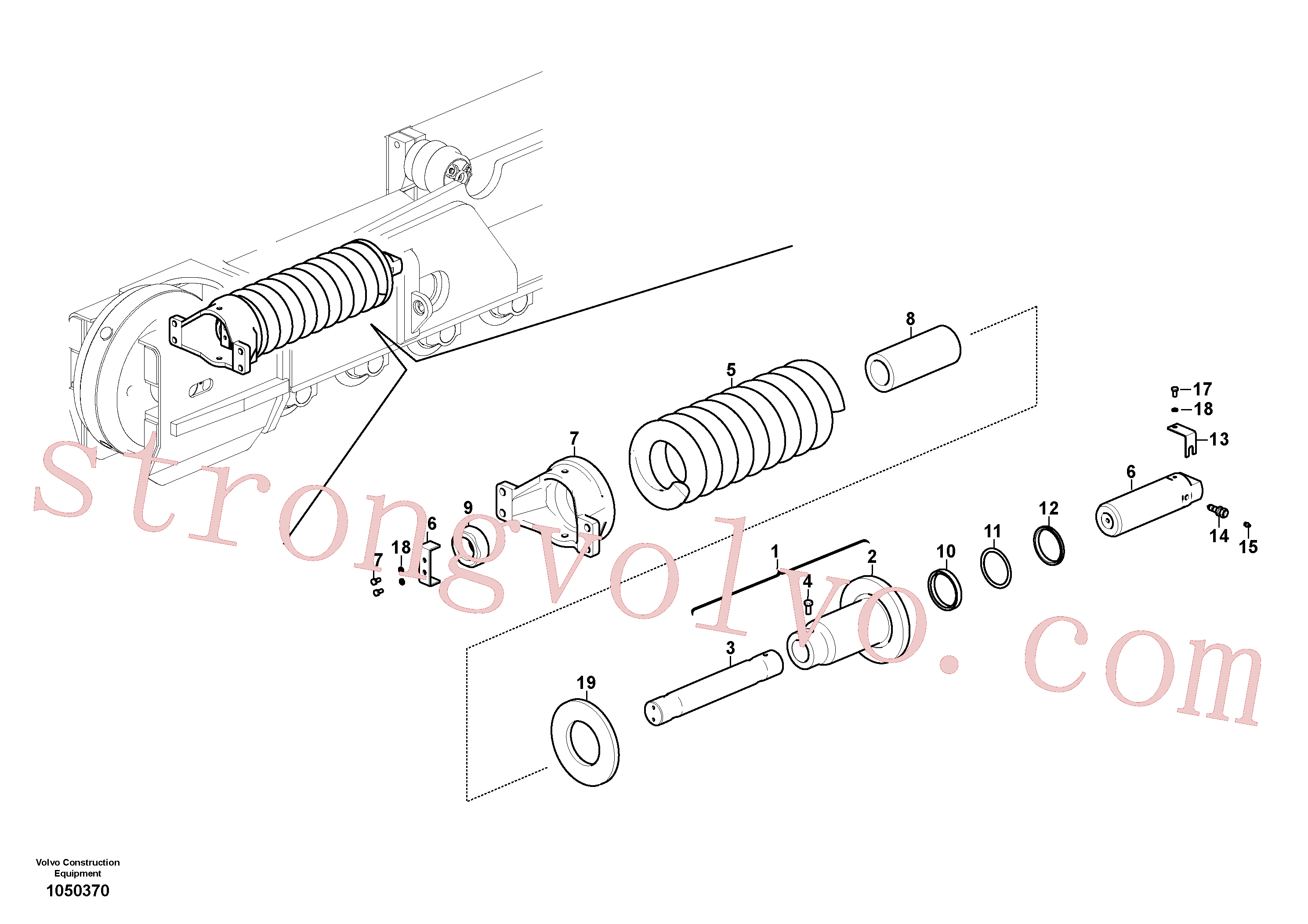 VOE997962 Volvo Substrutura, pacote de molas(1050370 Montagem)