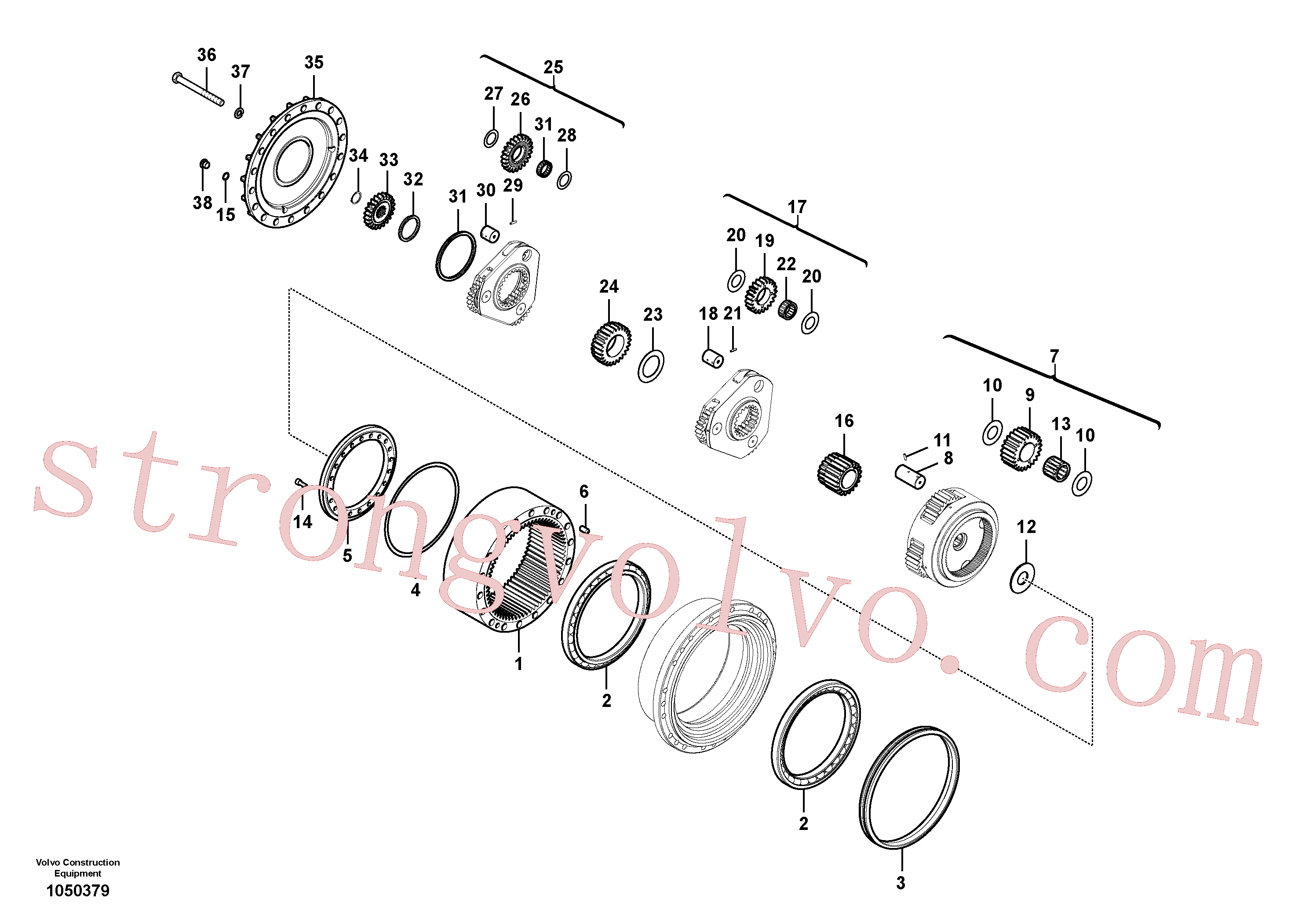 VOE992961 Volvo Caixa de ferramentas de estrada(1050379 Montagem)