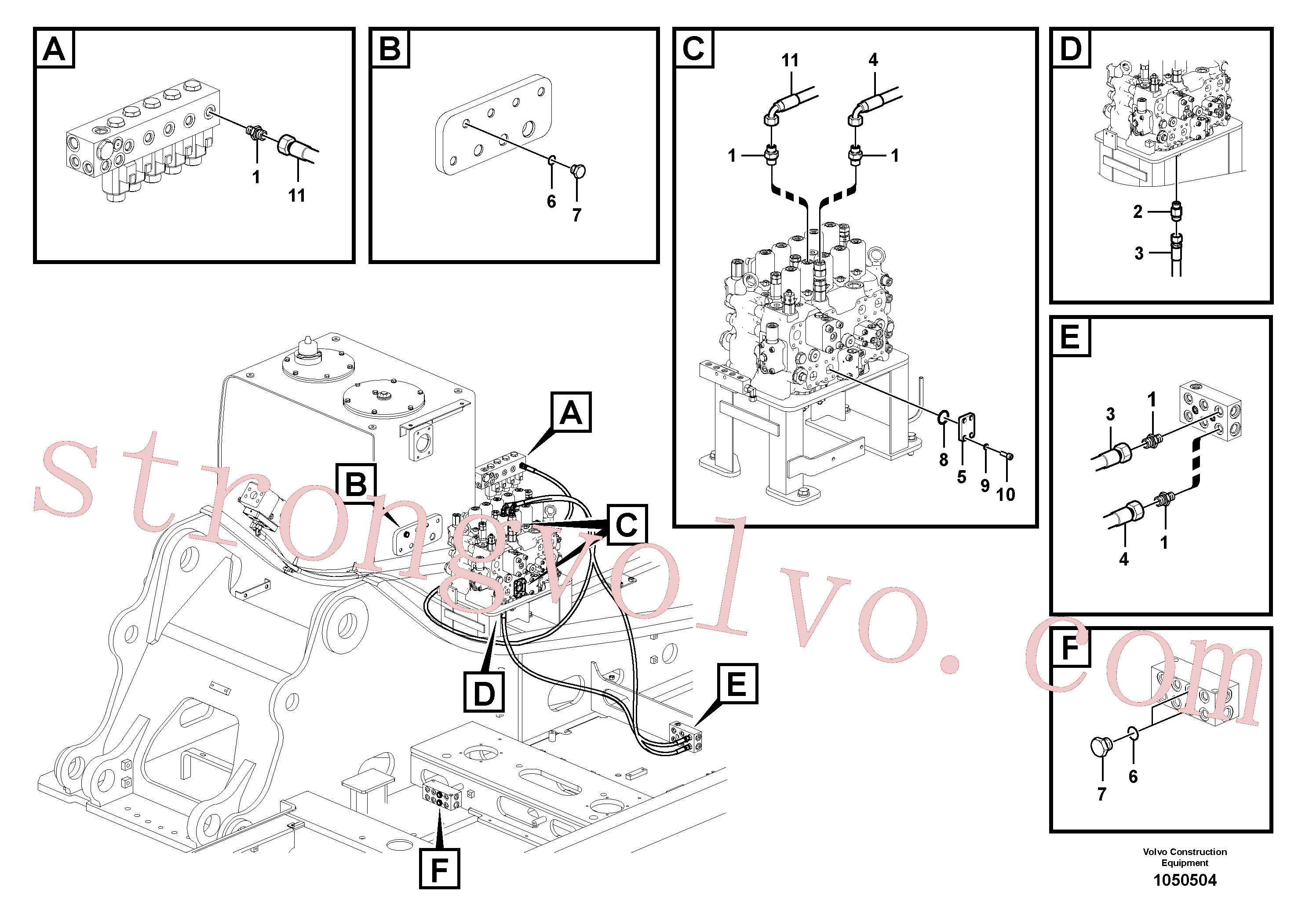 Volvo Acessórios para escavadeira VOE14531126 Flange Acessórios