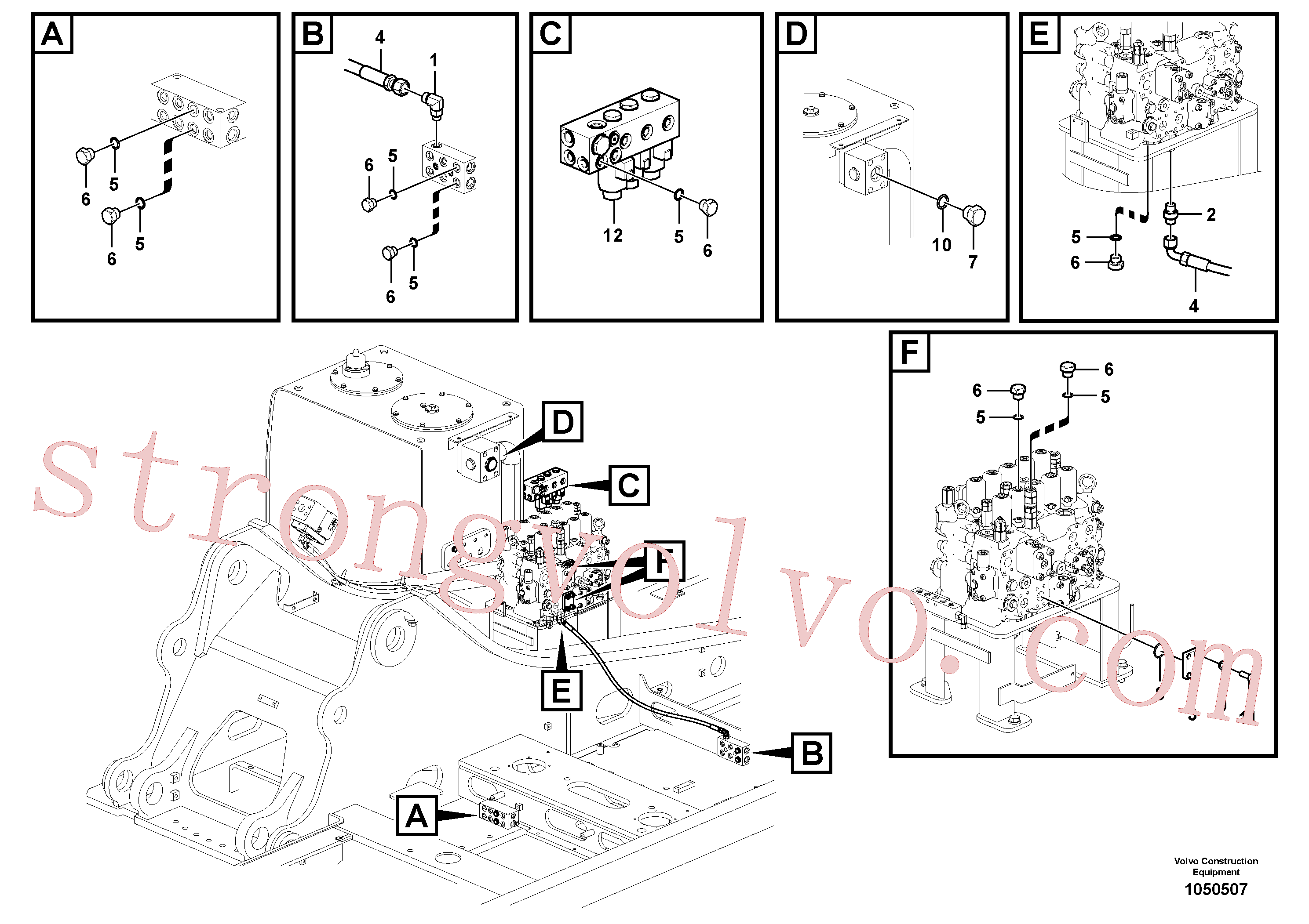 SA9415-31081 Volvo Sistema servomotor, martelo e corte(1050507 Montagem)