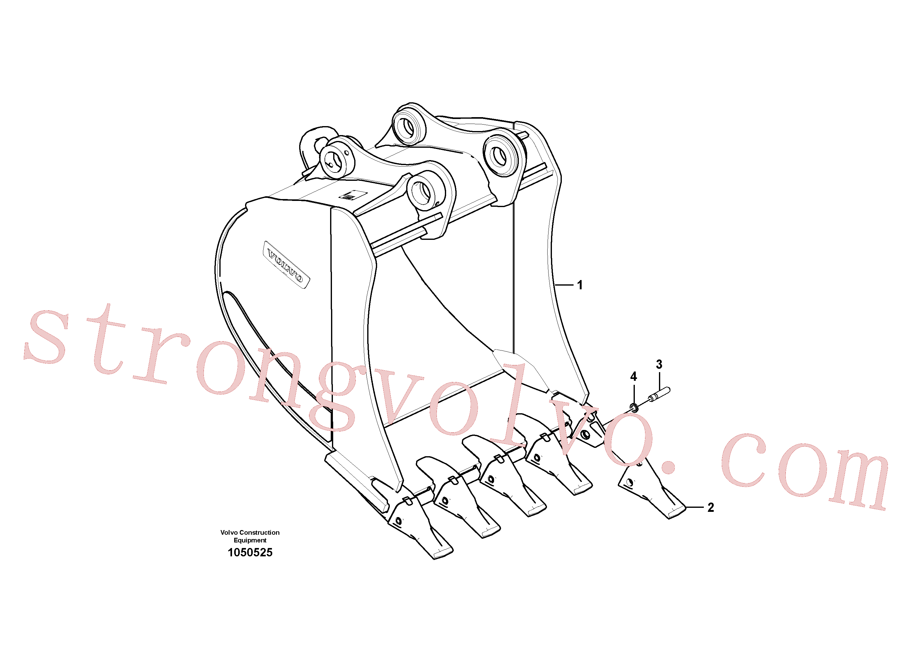 Volvo VOE14687242 Caçamba normal Volvo Acessórios para escavadeira
