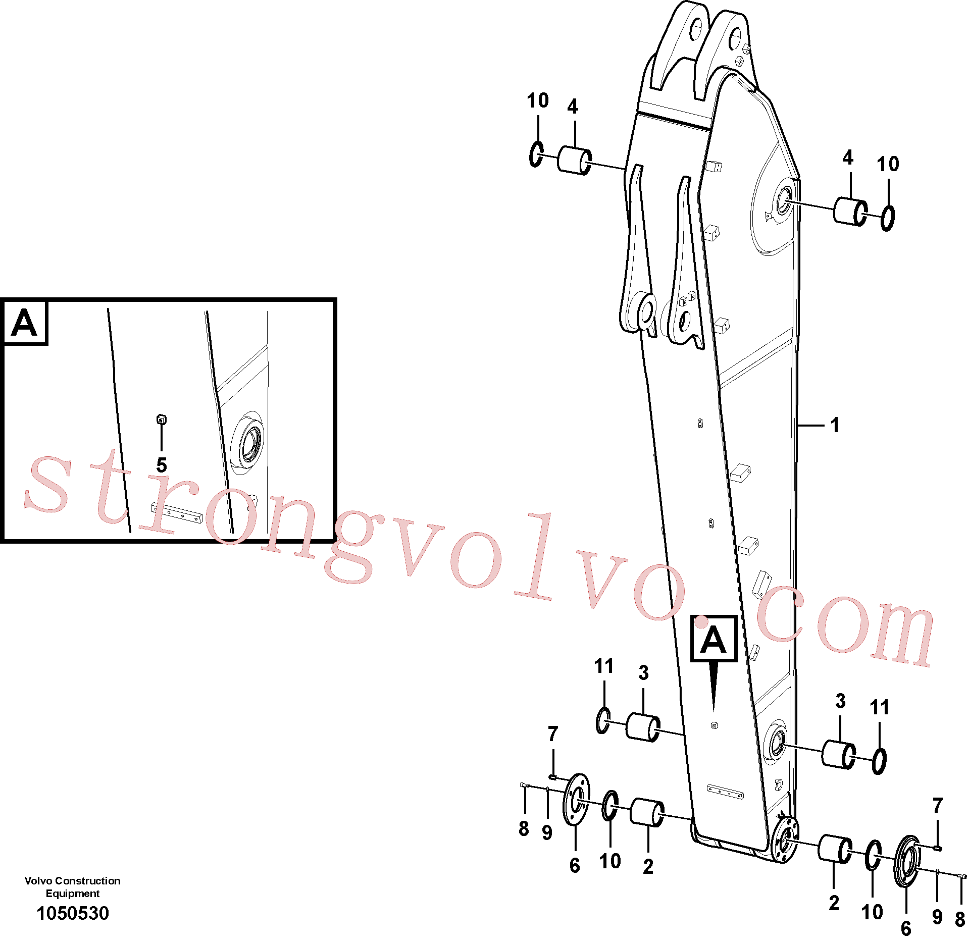 Volvo VOE14697897 Dipper Arm Volvo Acessórios para escavadeira