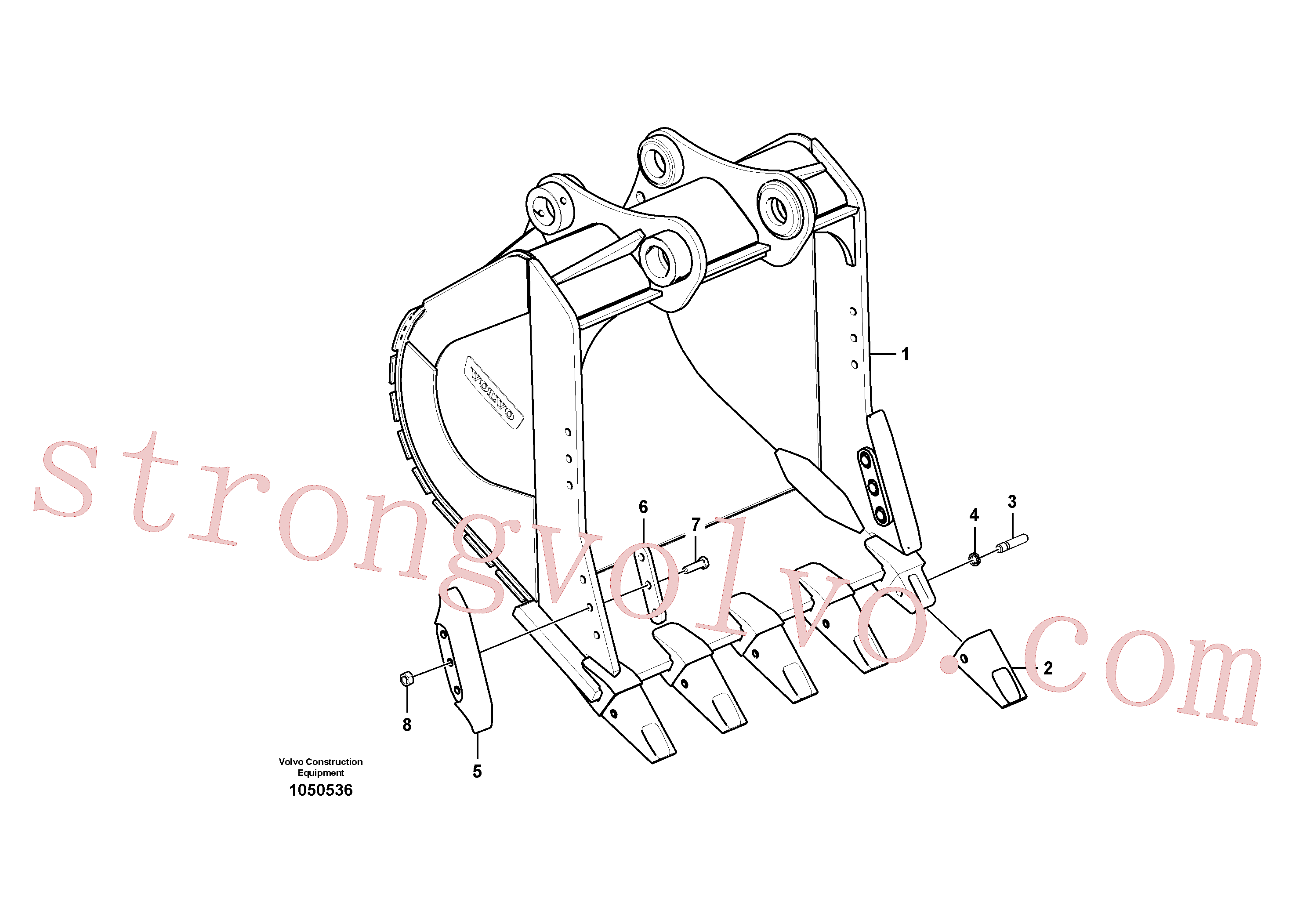 Atacado VOE14540728 Tooth Volvo escavadeira