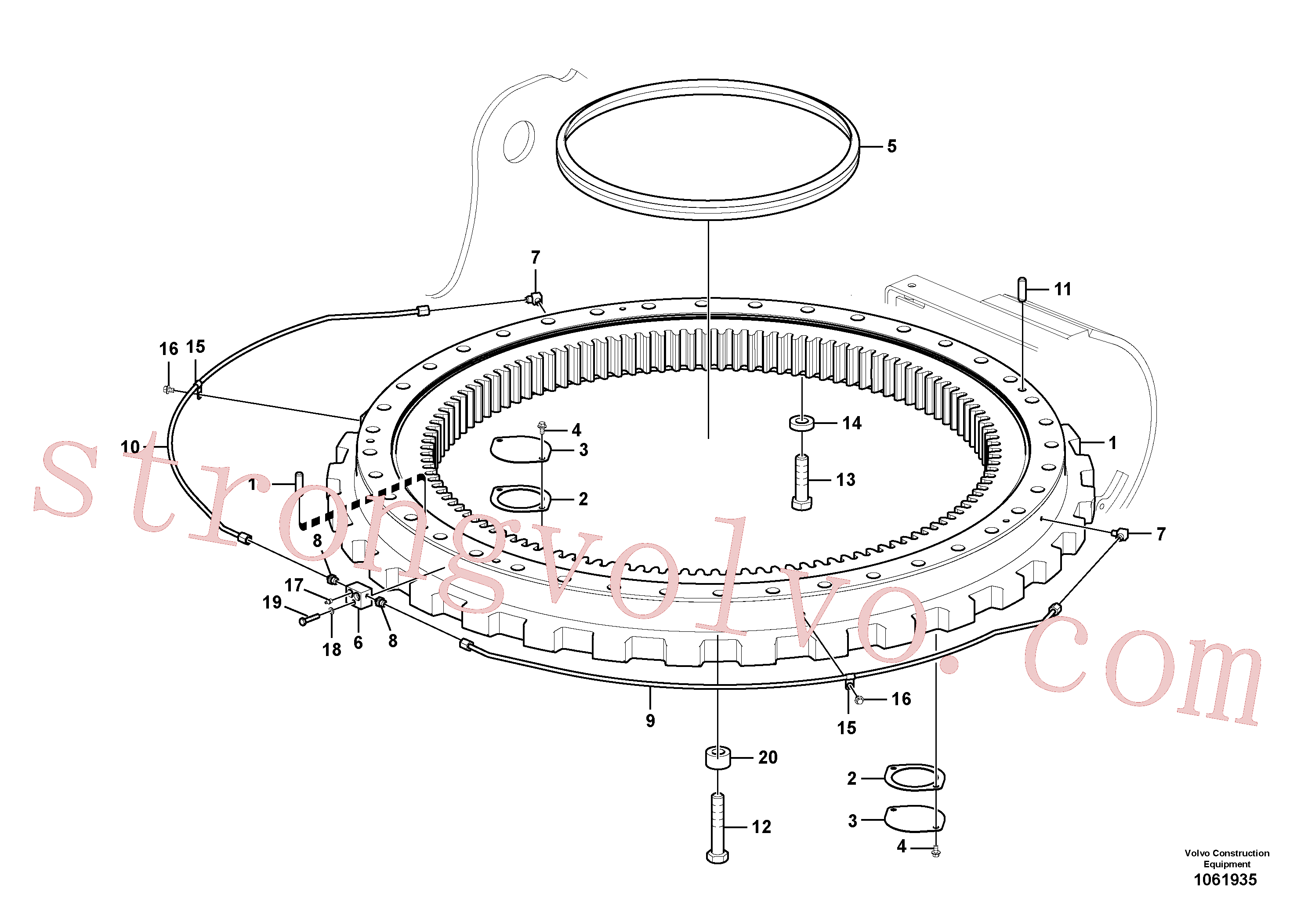VOE14531021 Volvo Sistema de articulação(1050566 Montagem)