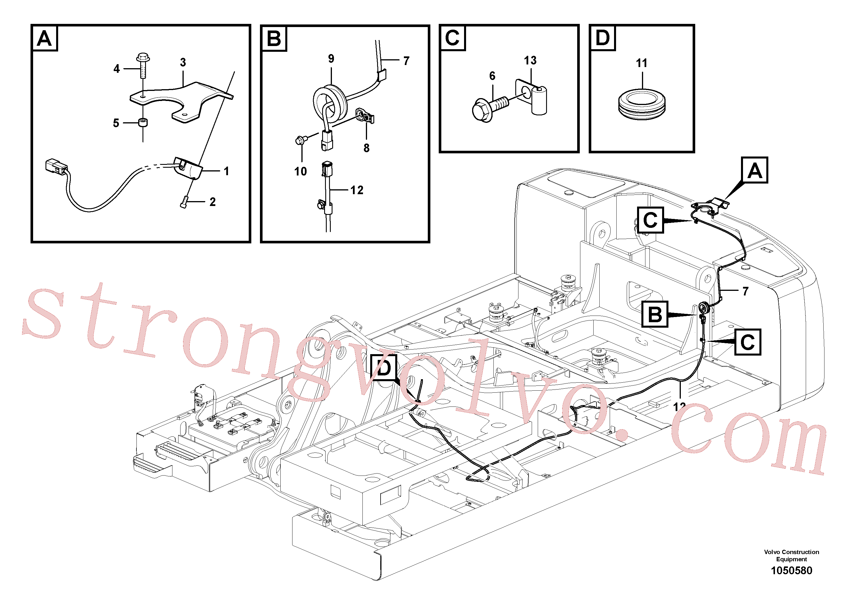 VOE14578713 Volvo Câmara retrovisora(1050580 Montagem)