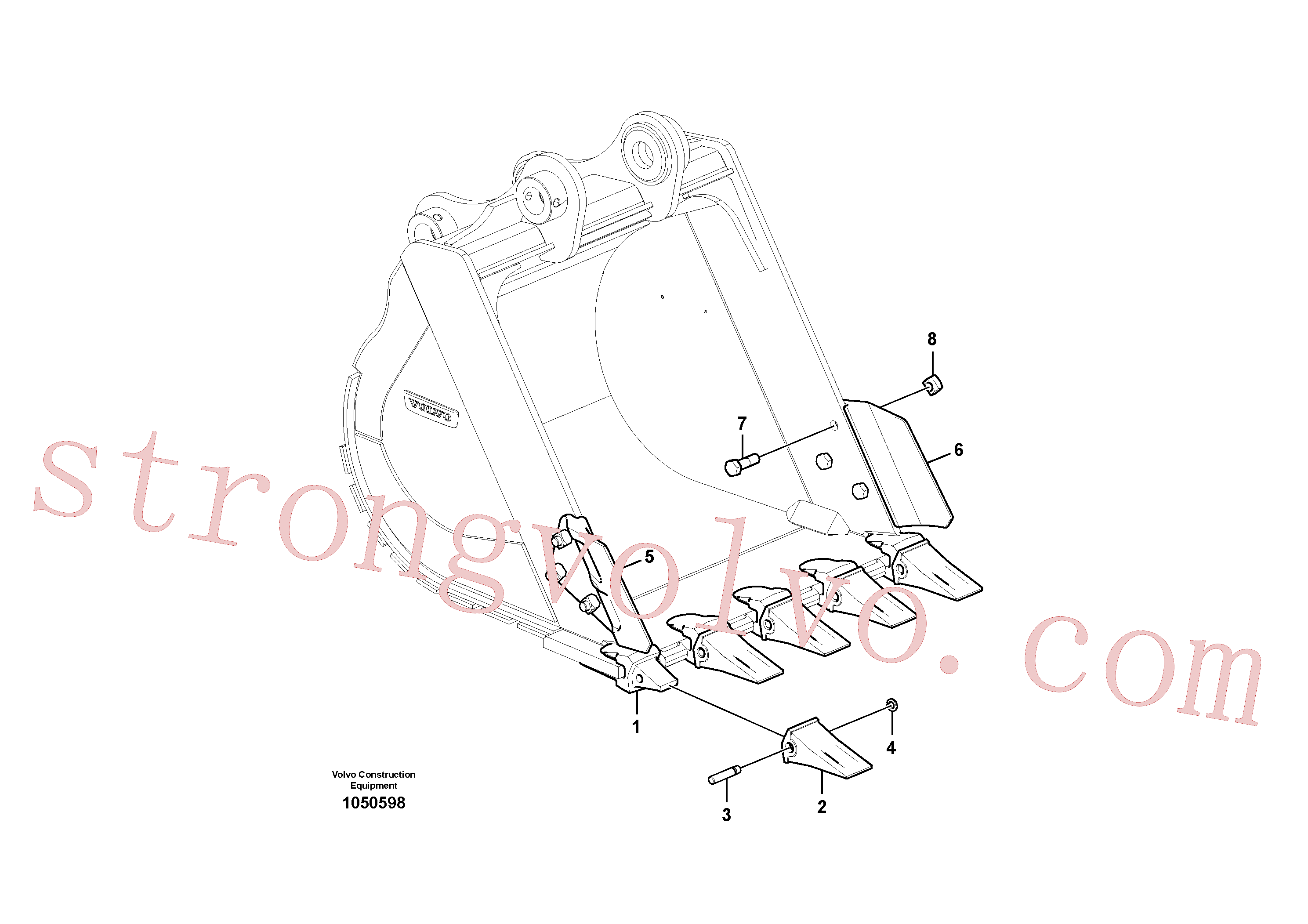 SA1070-13030 Volvo Balde(1050598 Montagem)
