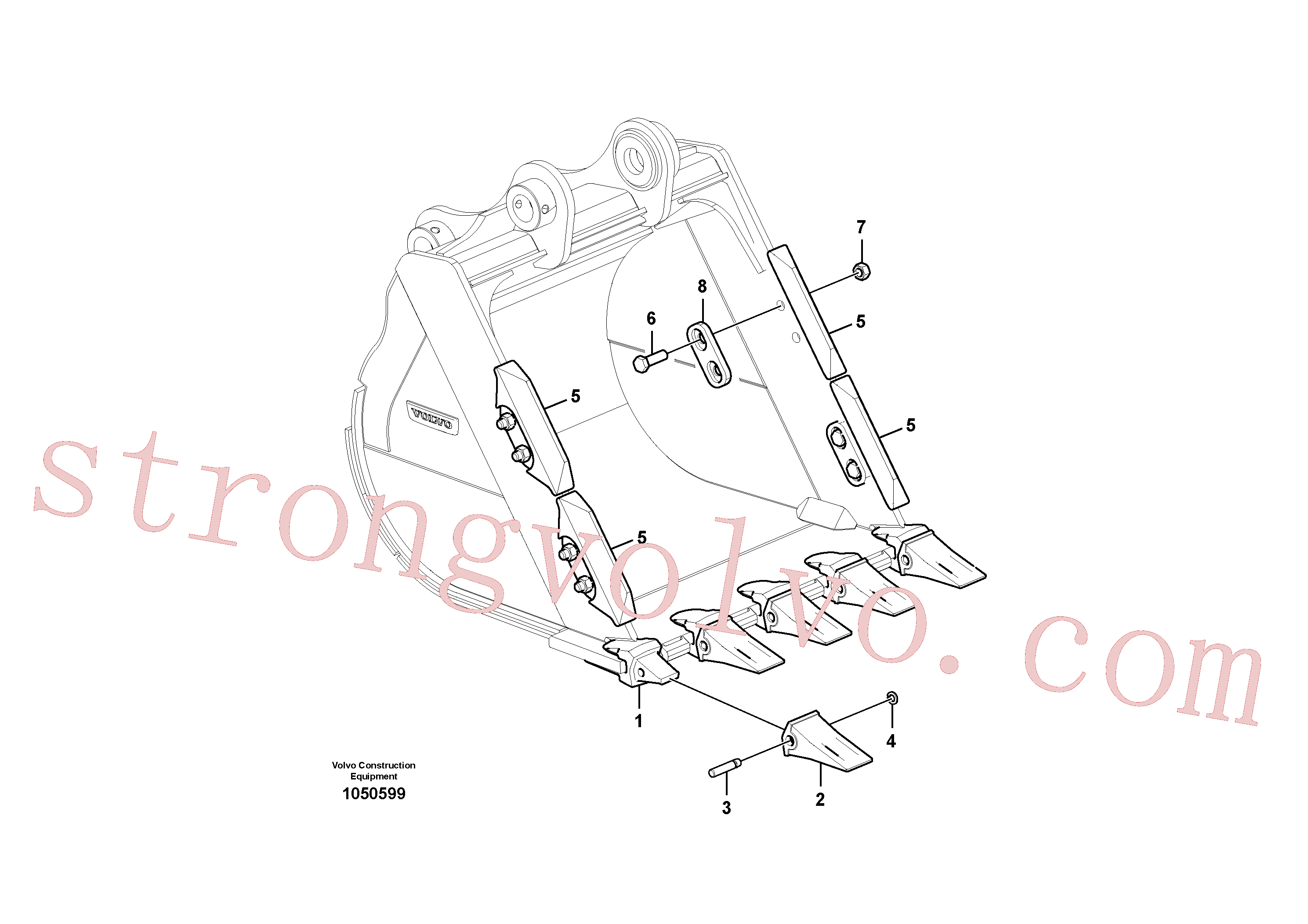 SA1070-61320 Volvo Balde(1050599 Montagem)