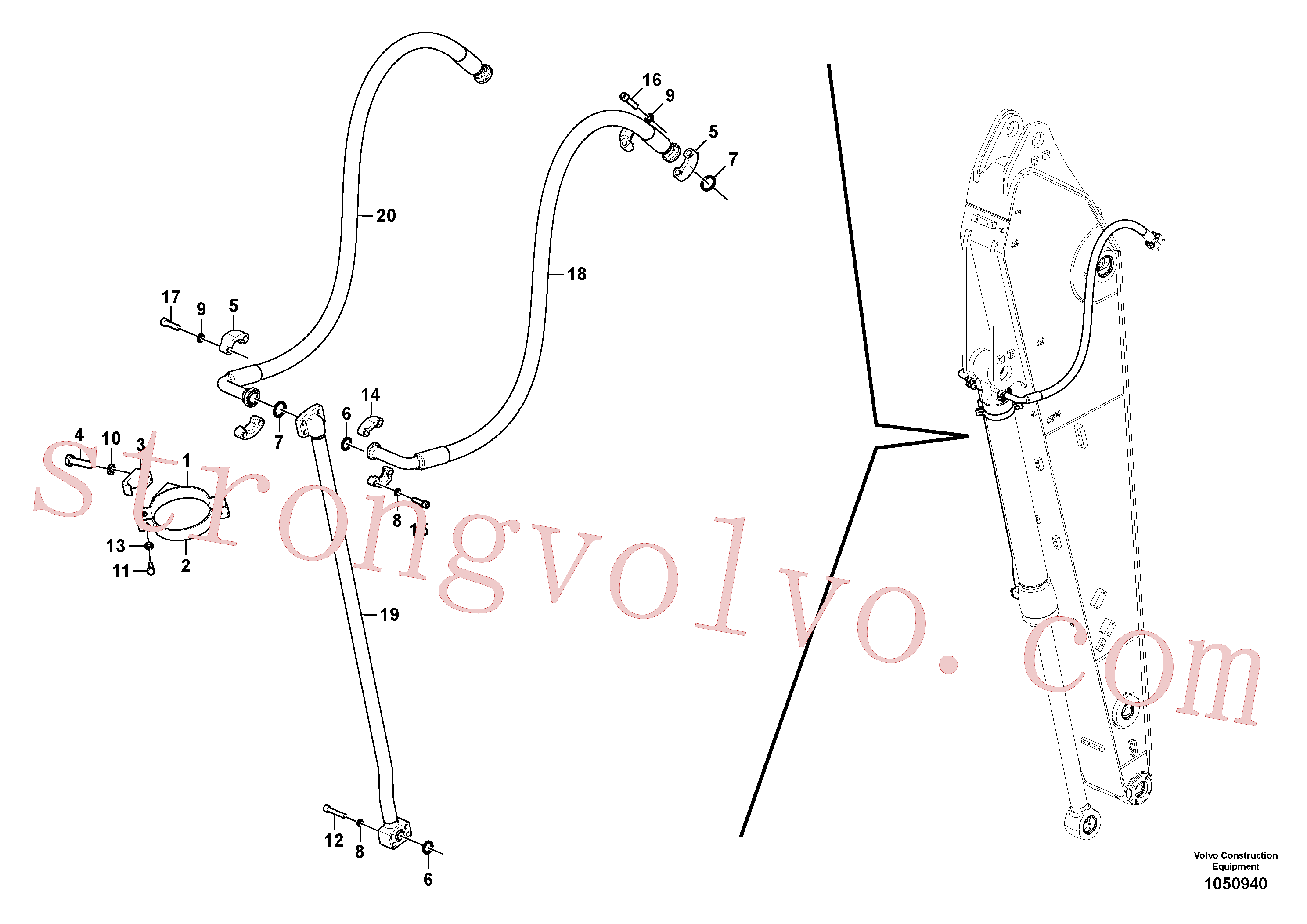 VOE14507748 Volvo Hidráulica de serviços, balde articulado(1050940 Montagem)