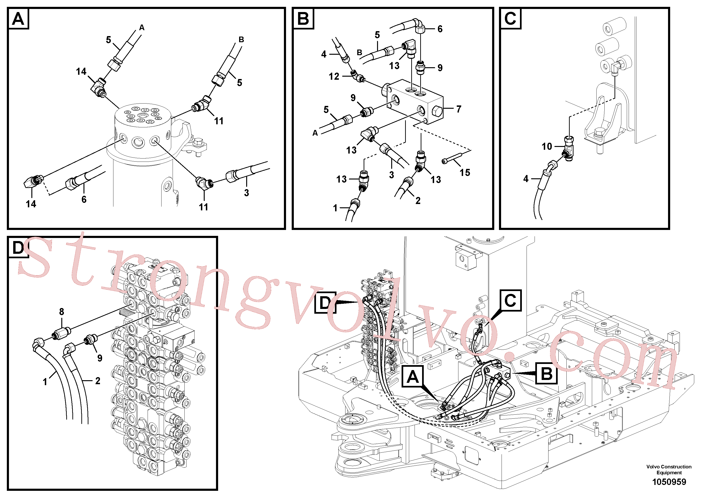 VOE936392 Volvo Sistema servomotor, lâmina de terraplanagem(1050959 Montagem)