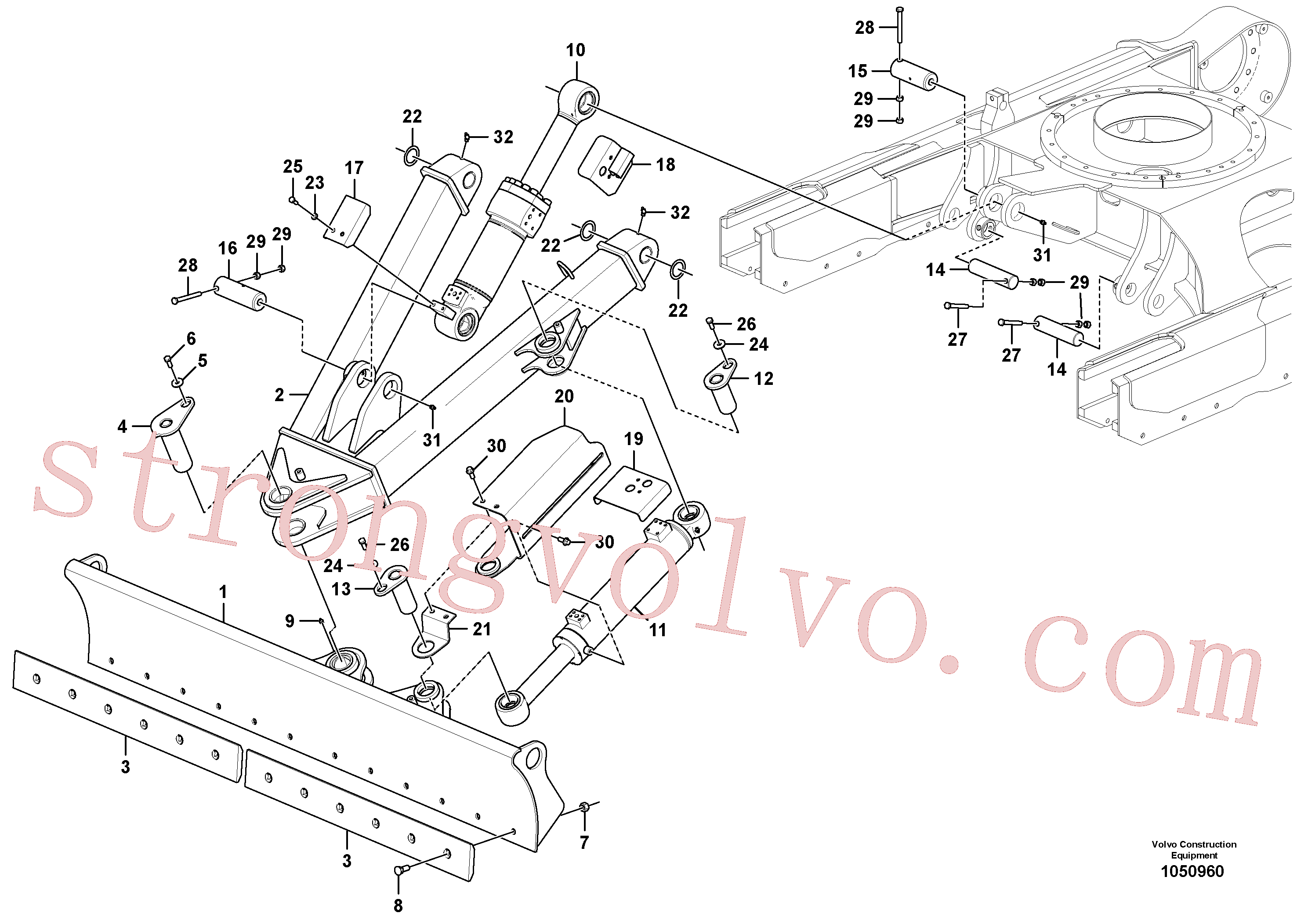 China Made VOE14721492 Chapa Volvo Acessórios para escavadeira