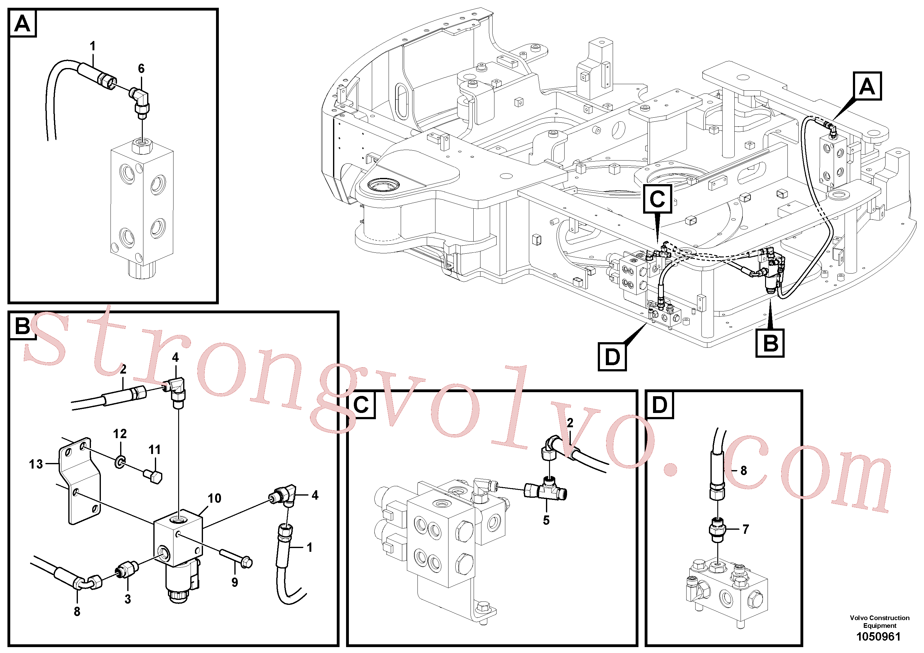 VOE15175243 Volvo Sistema servomotor, lâmina de terraplanagem(1050961 Montagem)