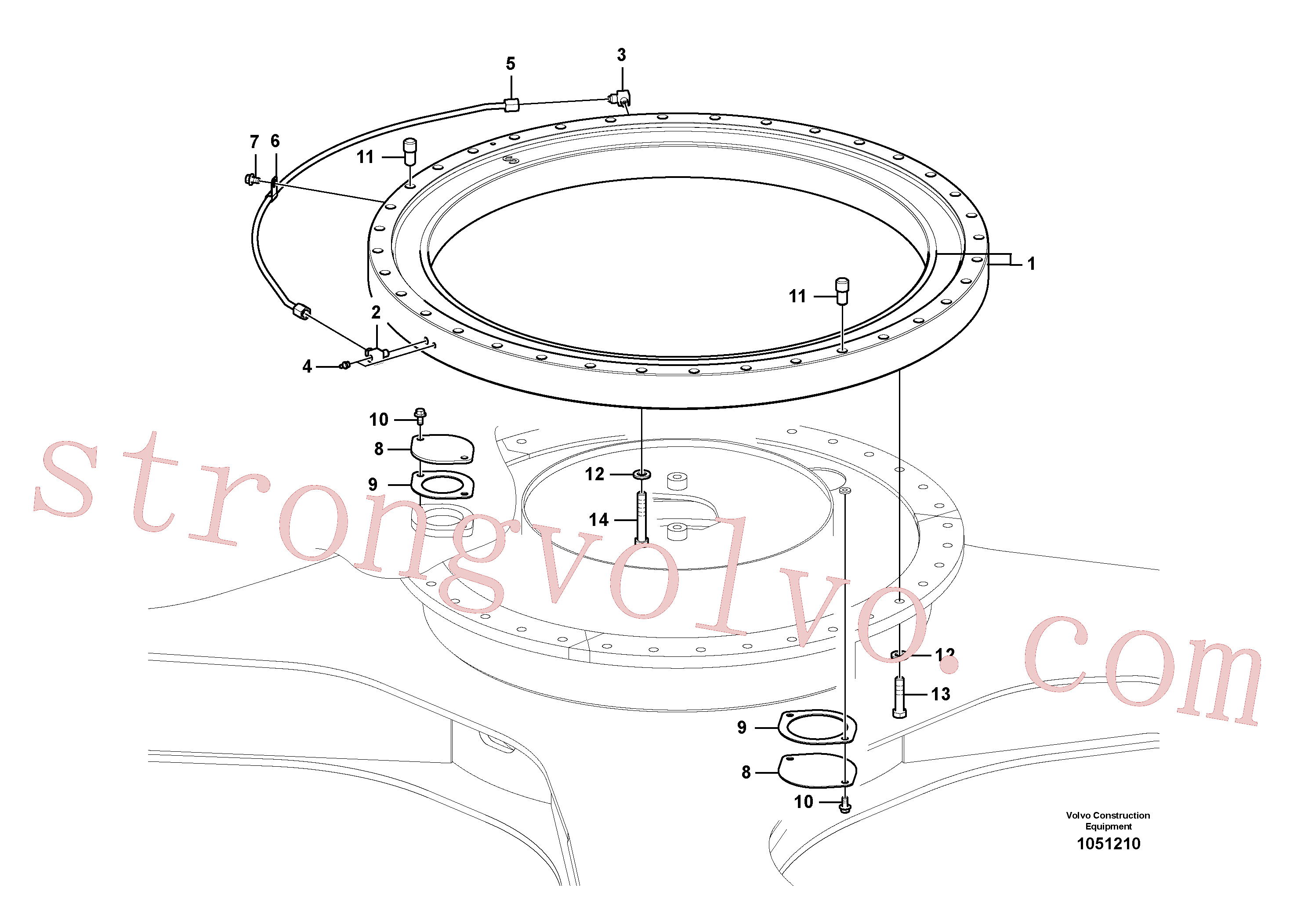 Atacado SA1050-63450 Pin Volvo escavadeira