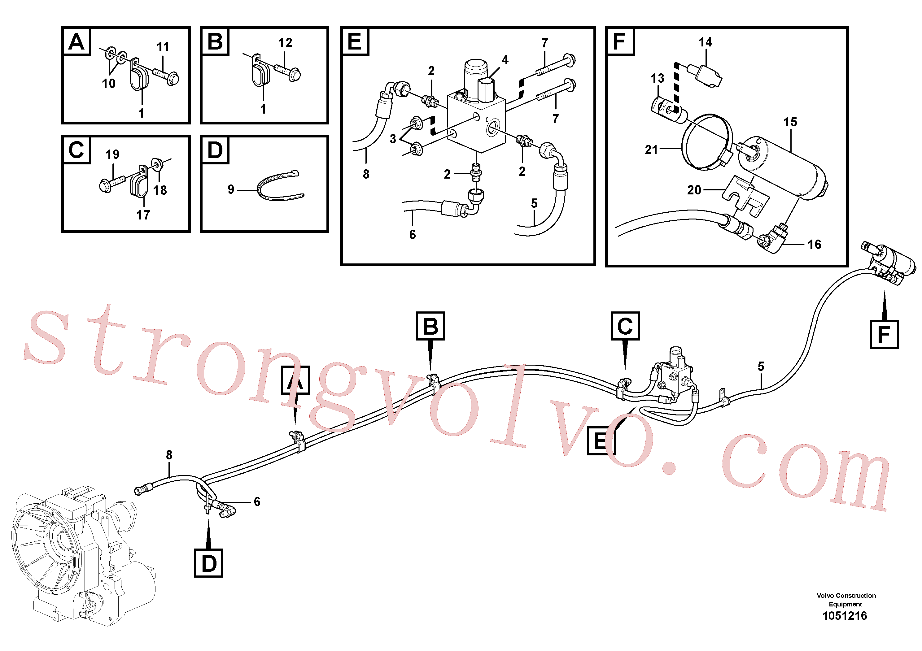 Volvo VOE11888701 Válvula Volvo Acessórios para escavadeira
