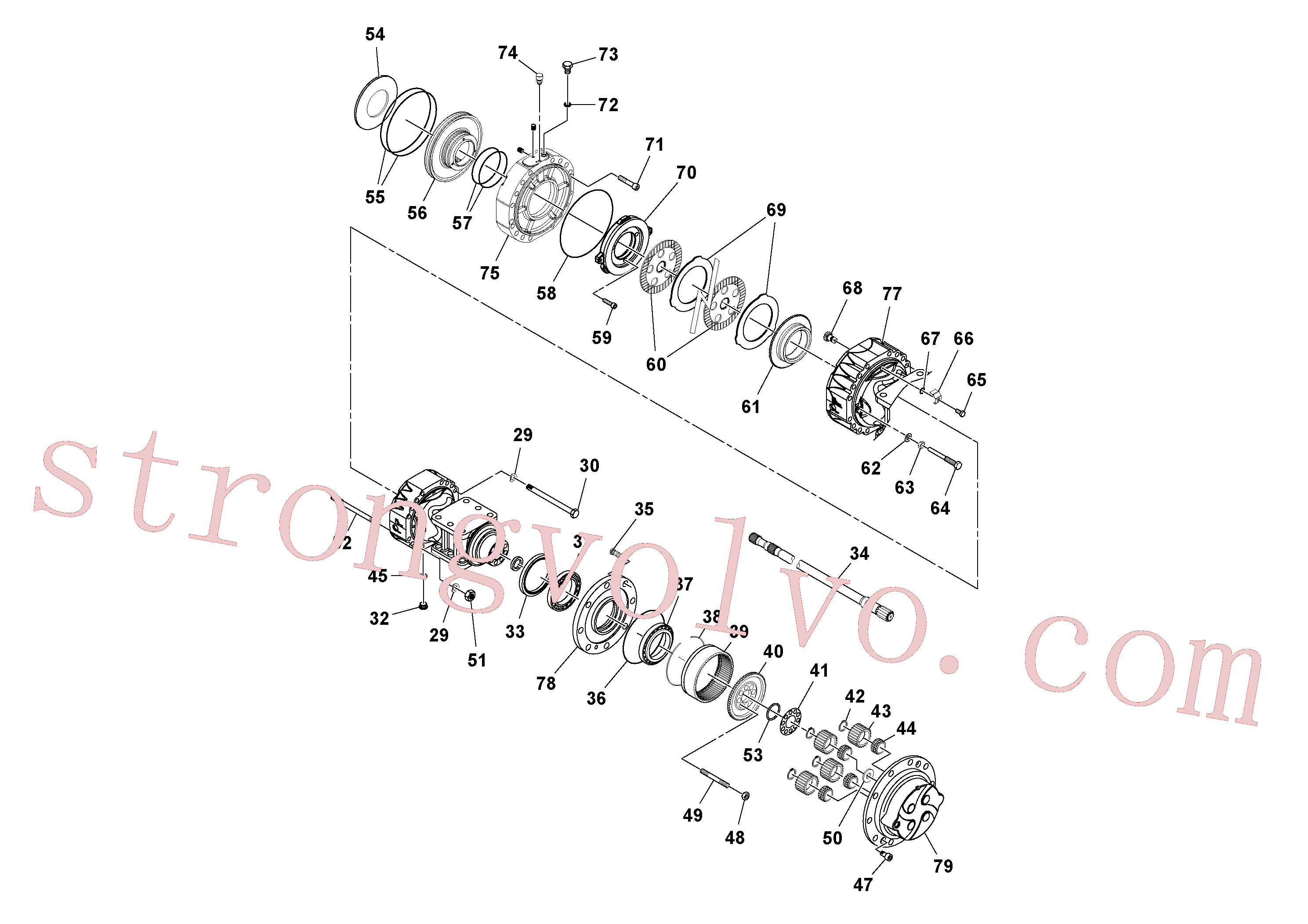 SA8220-01060 Volvo Eixo(1051264 Montagem)