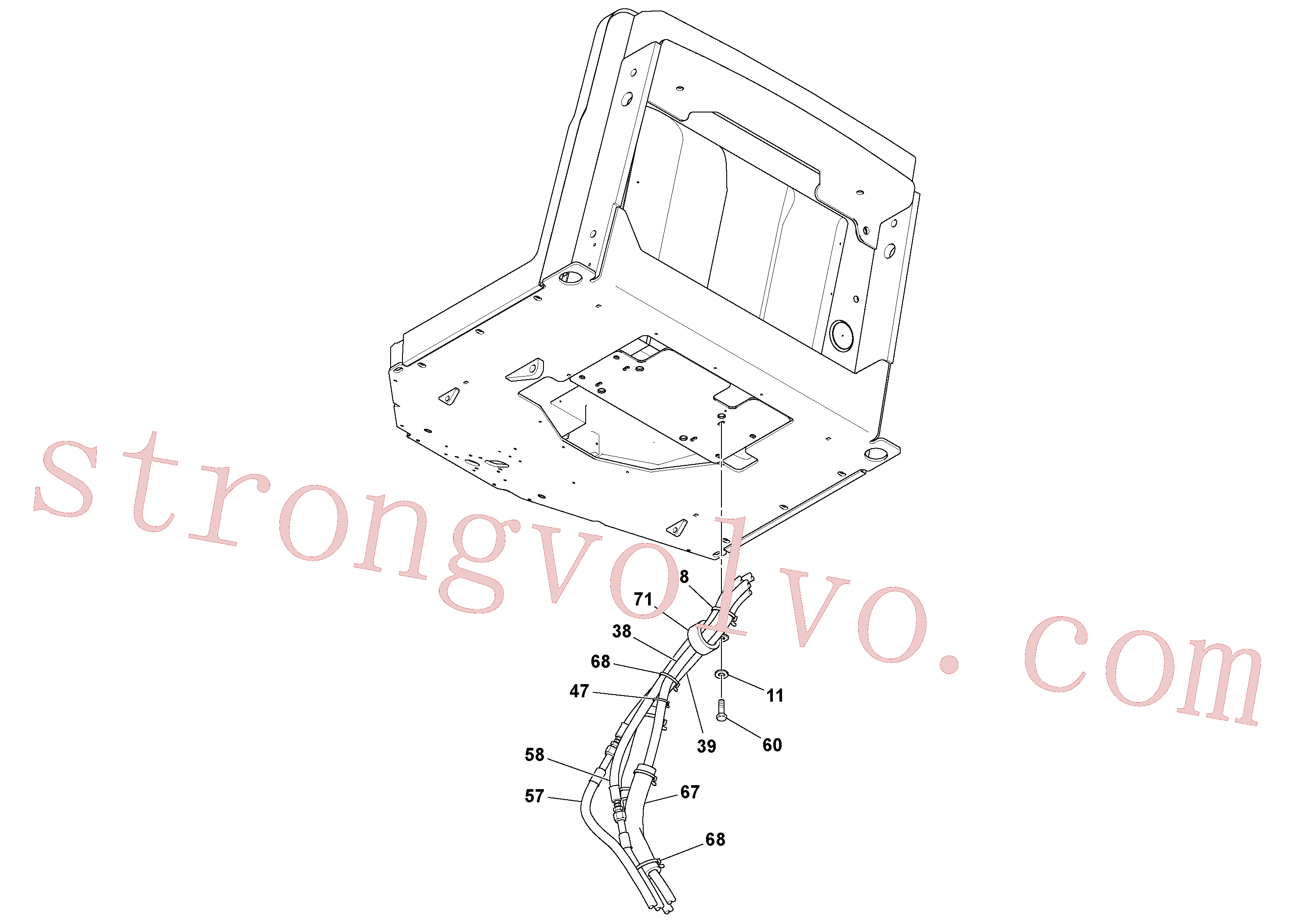 RM96712674 Volvo Conjunto do aquecedor, Instalação do aquecedor, Instalação do aquecedor e ar condicionado, Conjunto do aquecimento e do ar condicionado(1051281 Montagem)