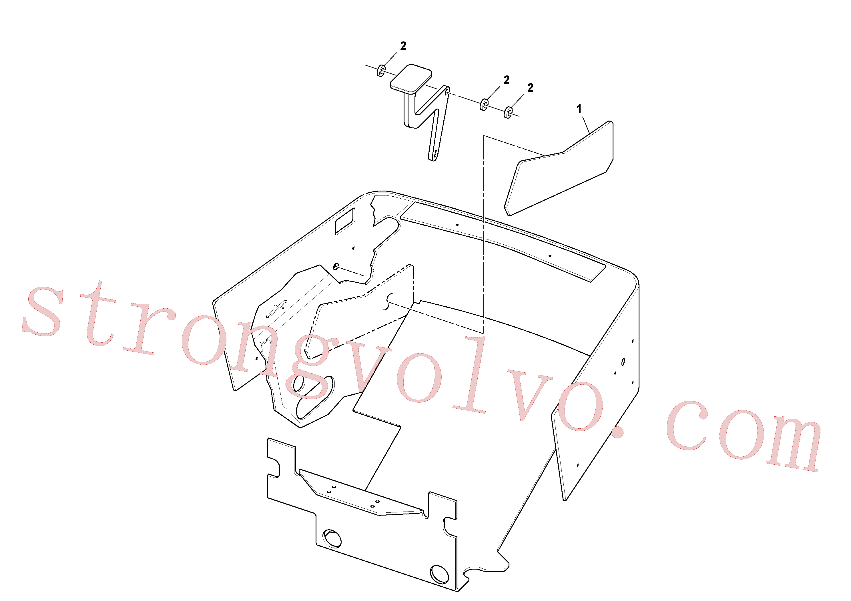 RM96734298 Volvo Instalação espuma isolamento mola(1051282 Montagem)