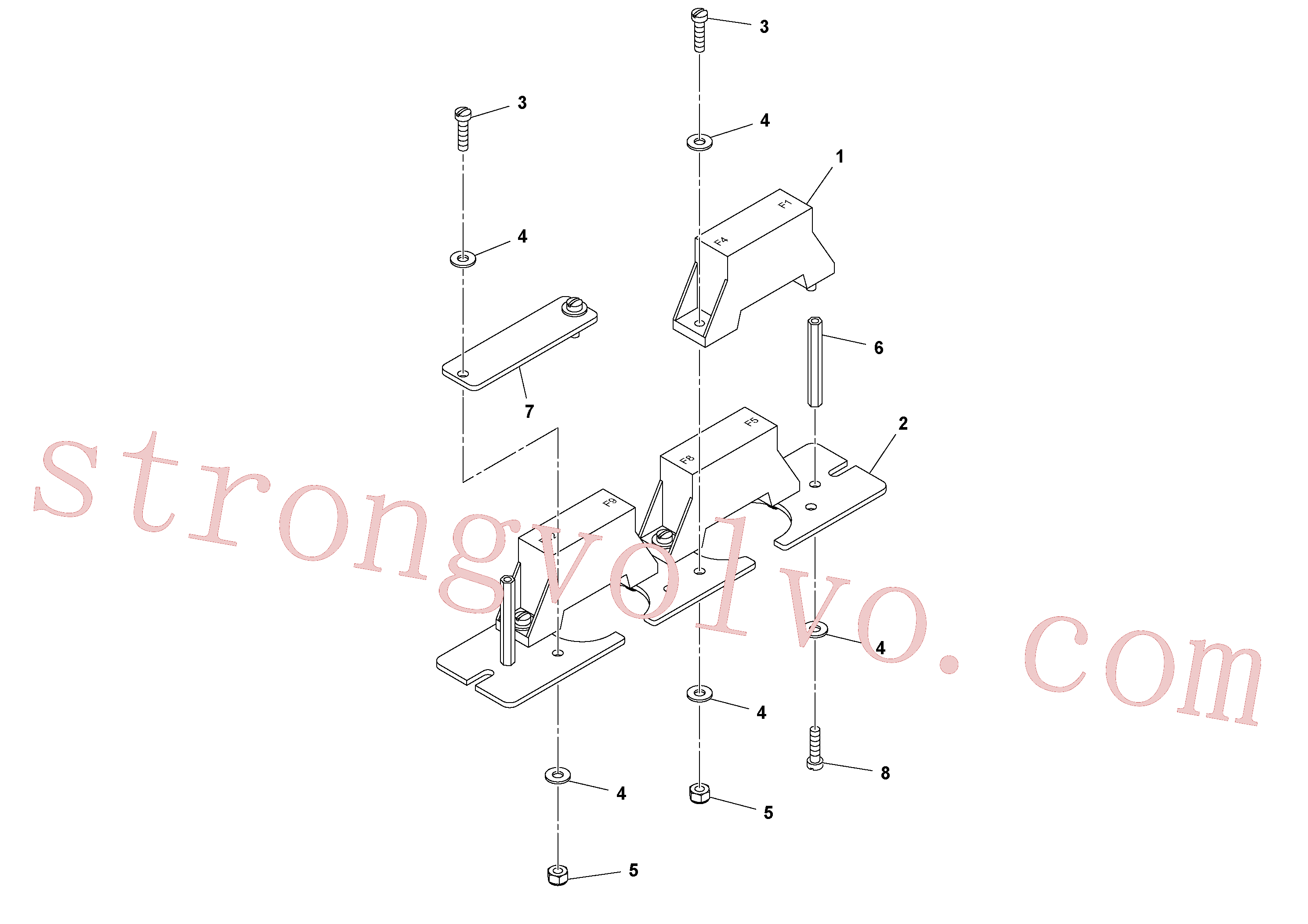 RM95943346 Volvo Conjunto do bloco de fusíveis(1051318 Montagem)