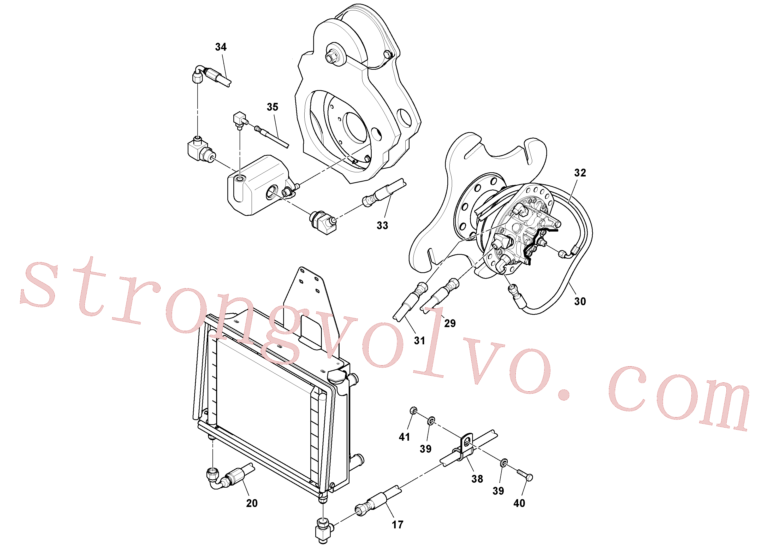Volvo Acessórios para escavadeira RM13334271 Mangueira Acessórios