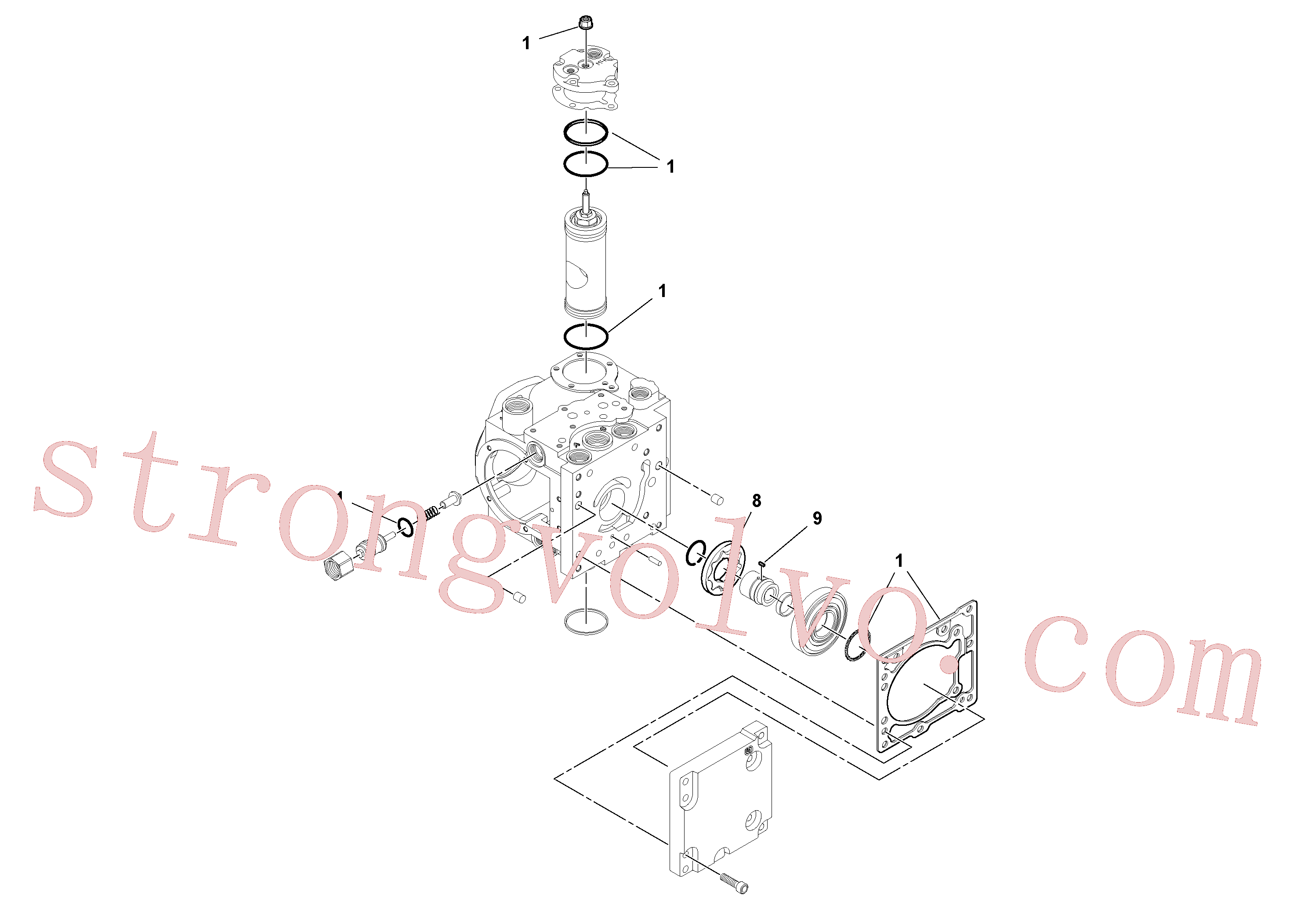 RM59051755 Volvo Bomba de propulsão(1051414 Montagem)