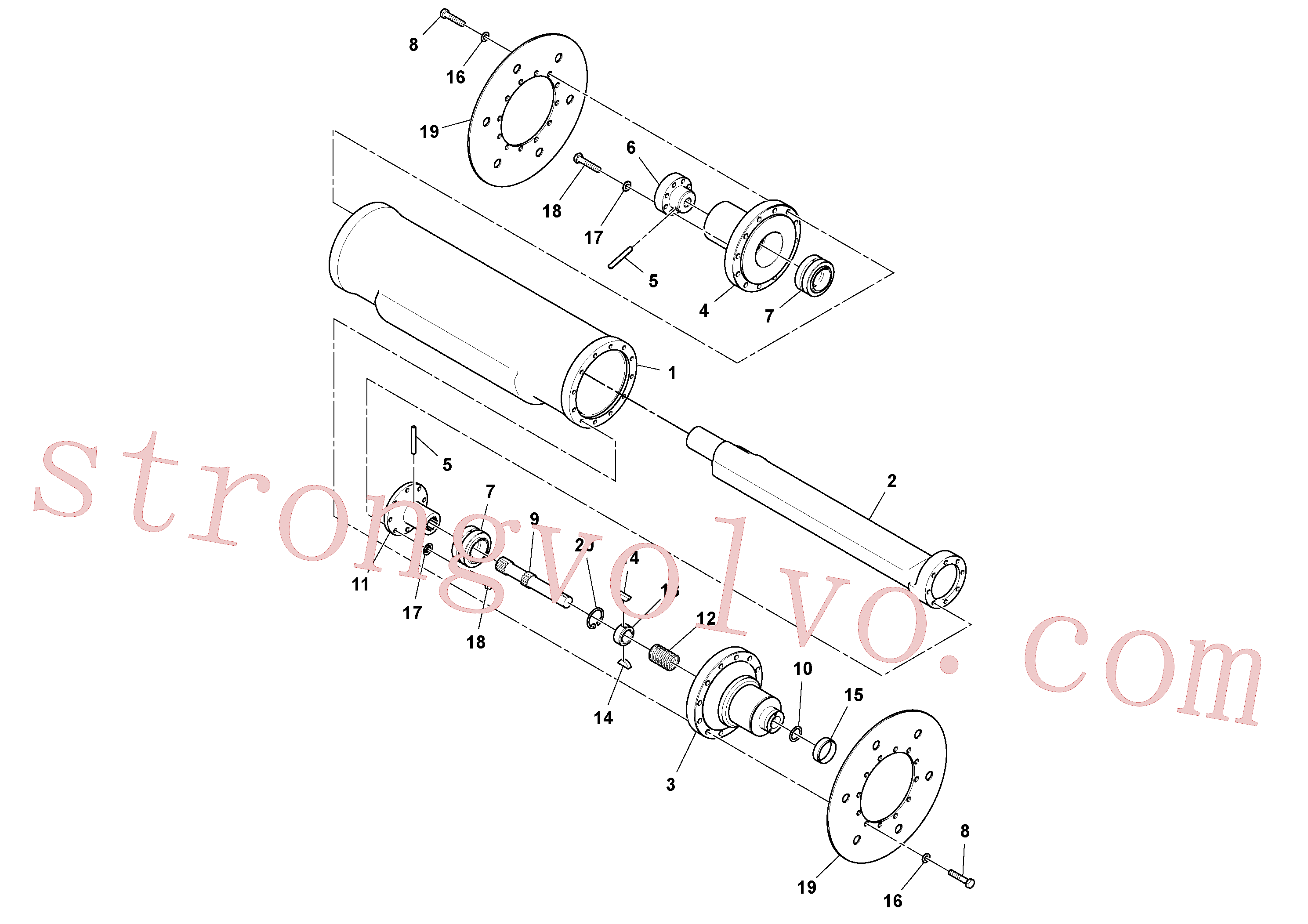 RM95373775 Volvo Conjunto de eixo excêntrico(1051443 Montagem)