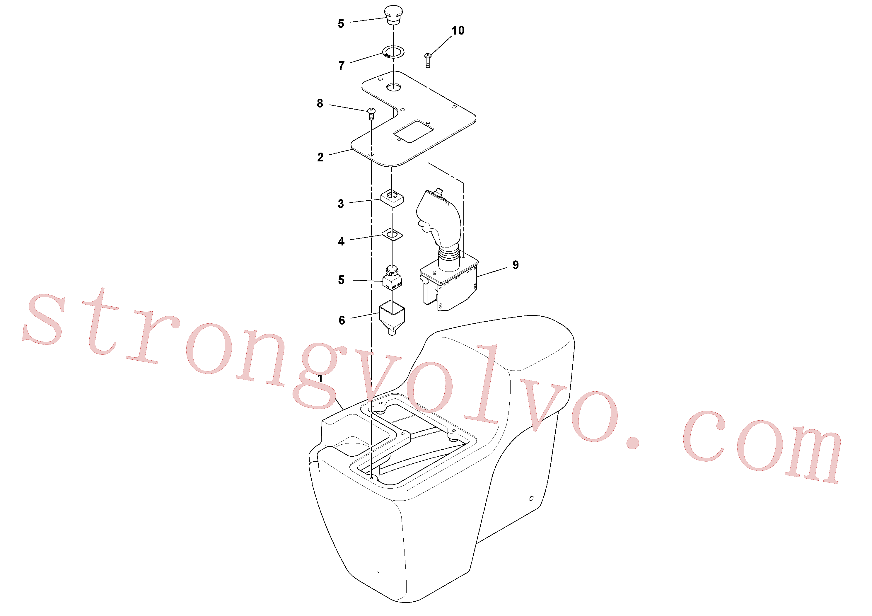 RM59108100 Volvo Conjunto da consola lateral(1051448 Montagem)