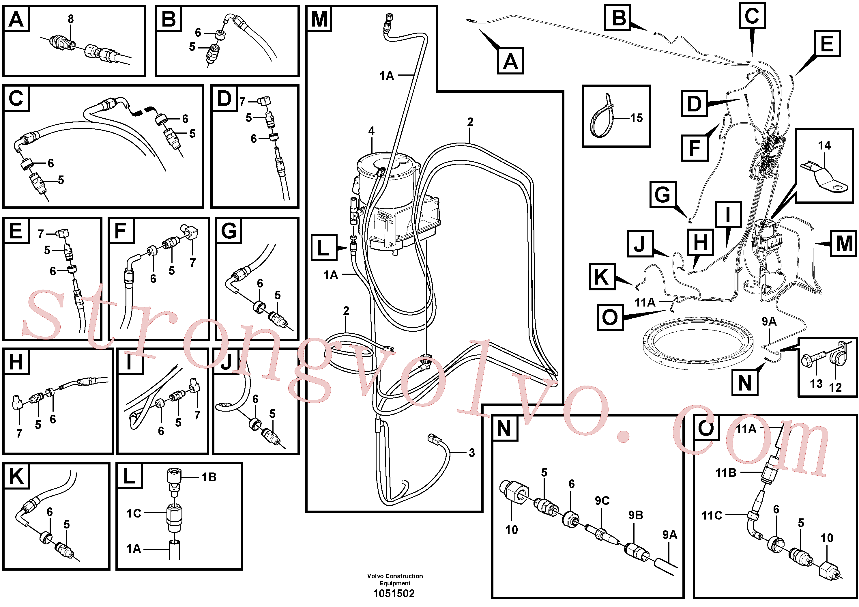 VOE14566065 Volvo Sistema de lubrificação automático, lança(1051502 Montagem)