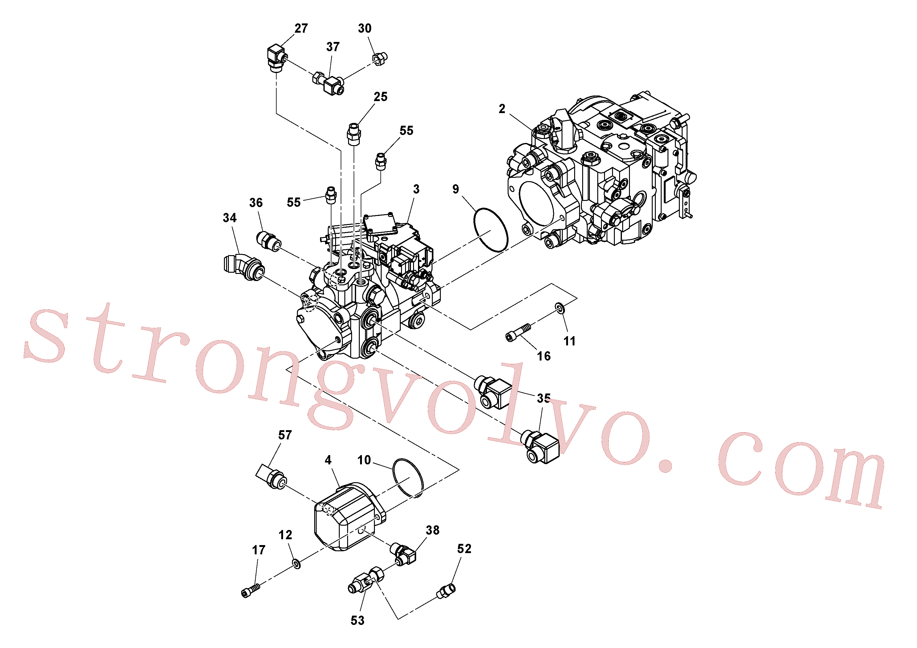 RM95356960 Volvo Conjunto do bloco da bomba(1051510 Montagem)