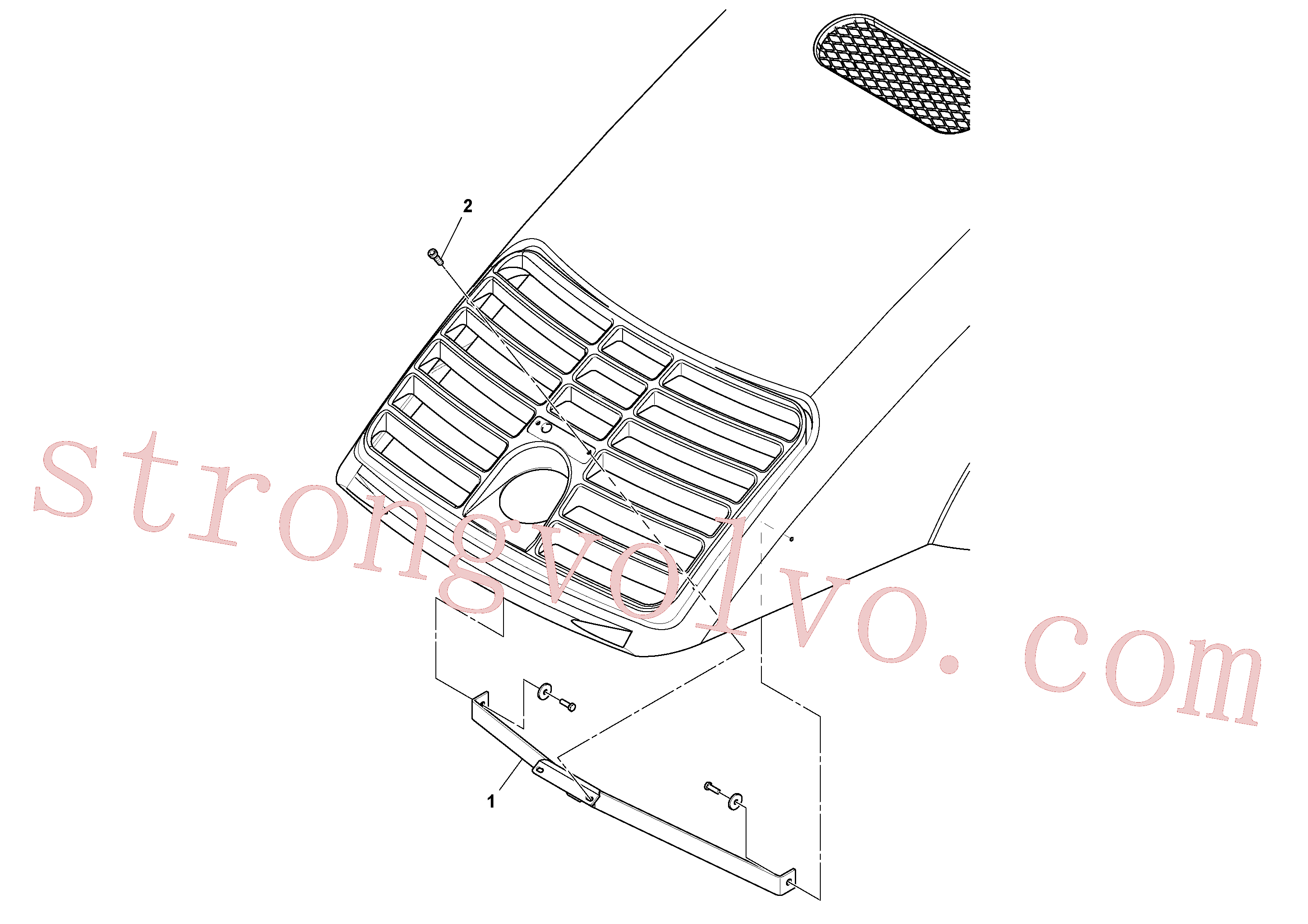 Volvo RM96702824 Parafuso sextavado Volvo Acessórios para escavadeira