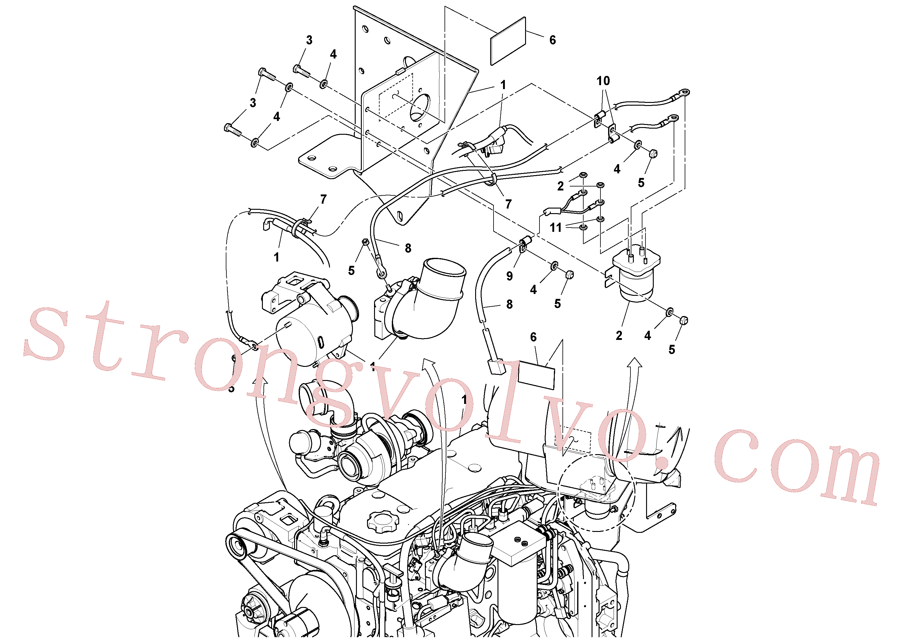 RM96704663 Volvo Instalação do aquecedor de grelha(1051527 Montagem)