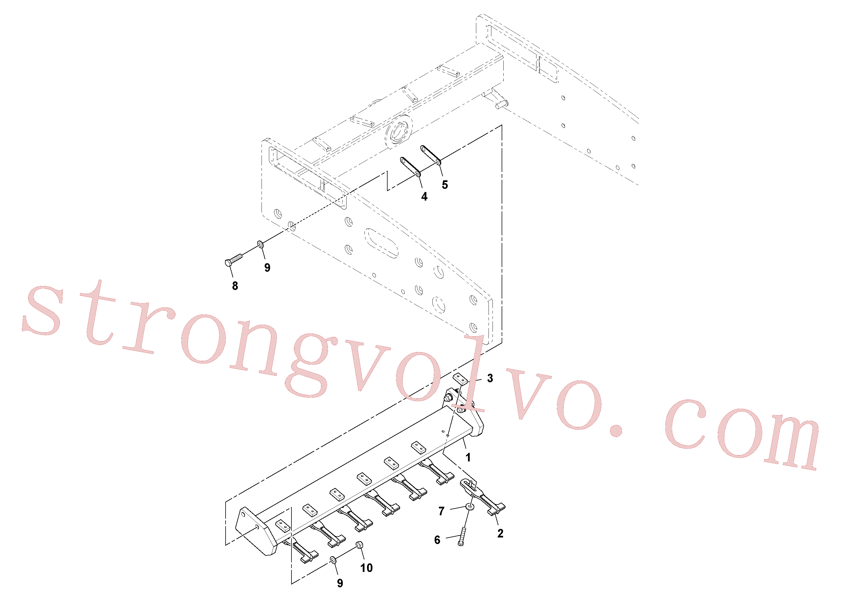 RM96716345 Volvo Instalação de raspador interior(1051556 Montagem)
