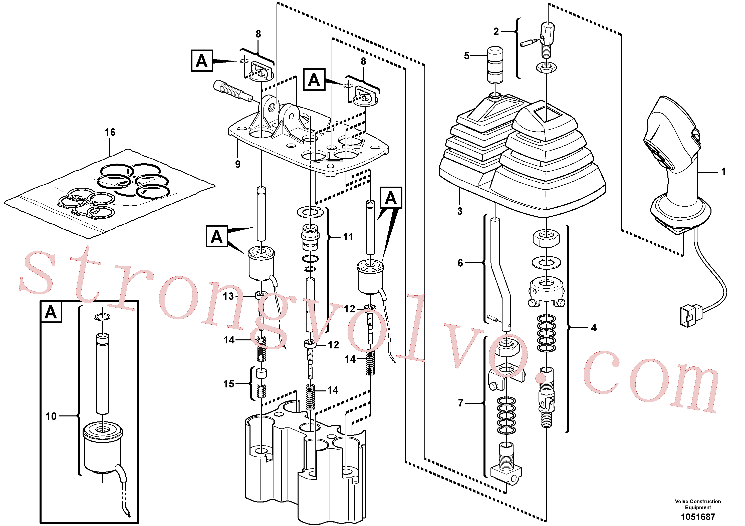 VOE14524915 Volvo Servoválvula(1051687 Montagem)