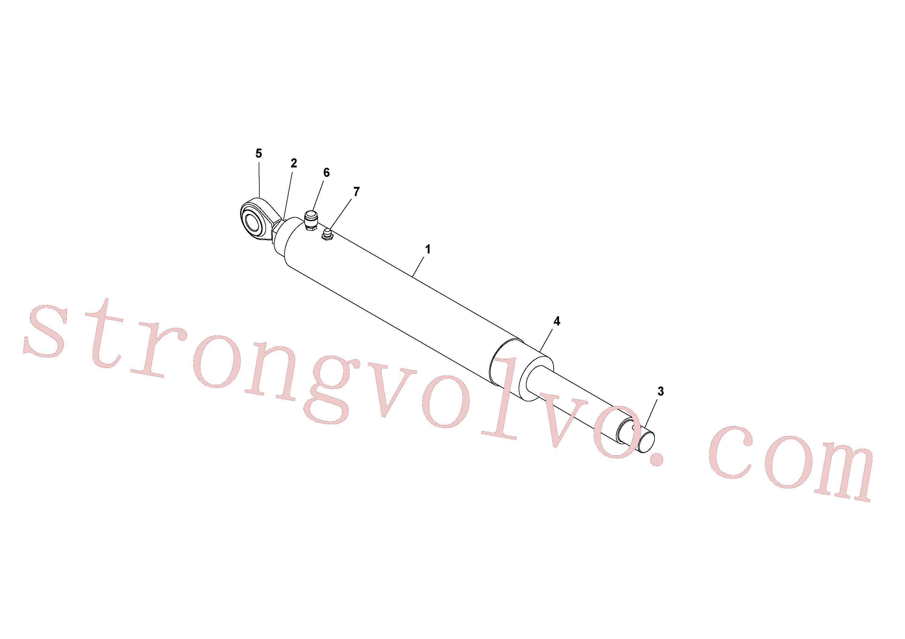 RM20327623 Extremidade do suporte Volvo escavadeira