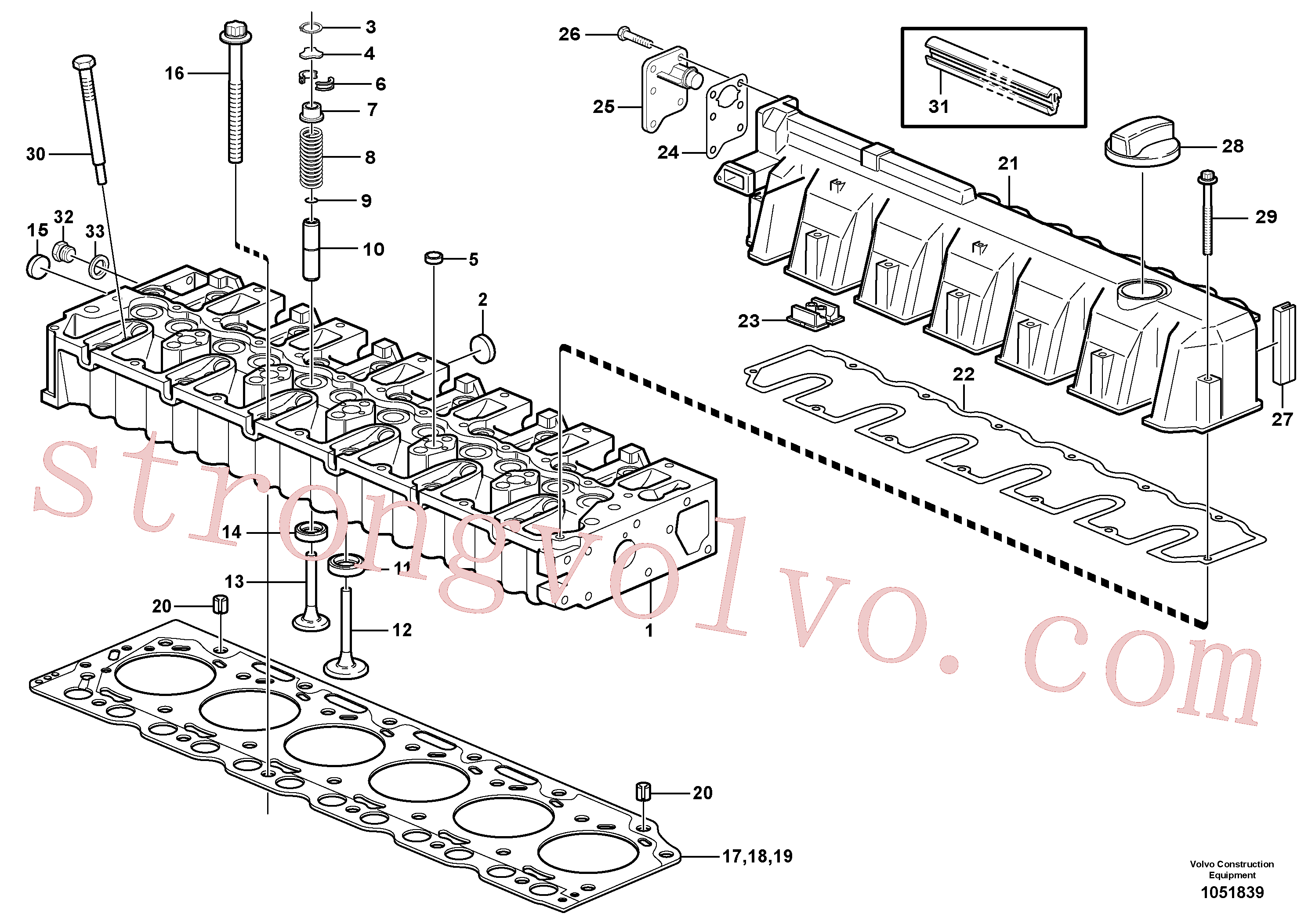 VOE20405556 Bujão Volvo escavadeira