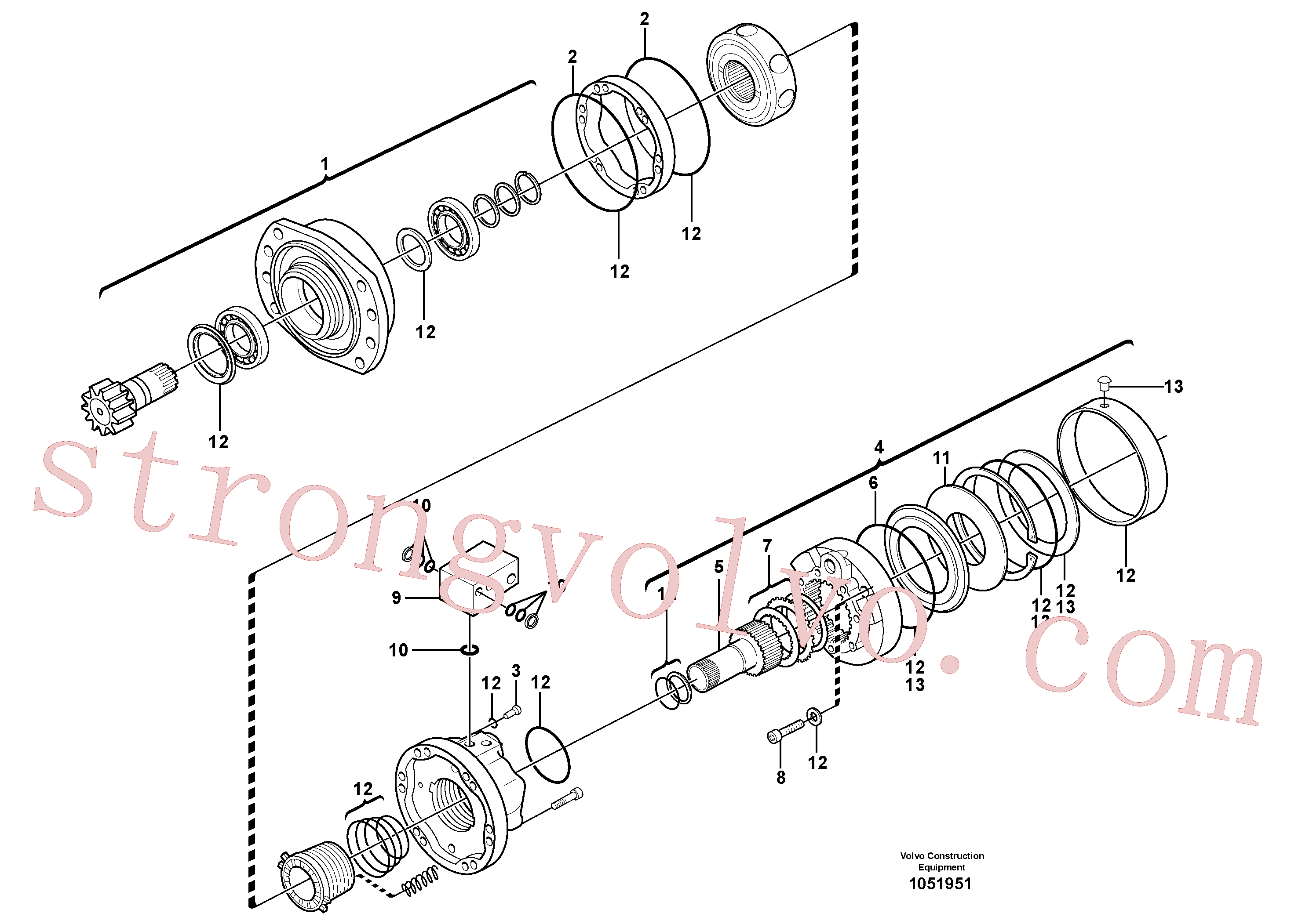 RM59888909 Volvo Motor de rotação(1051951 Montagem)