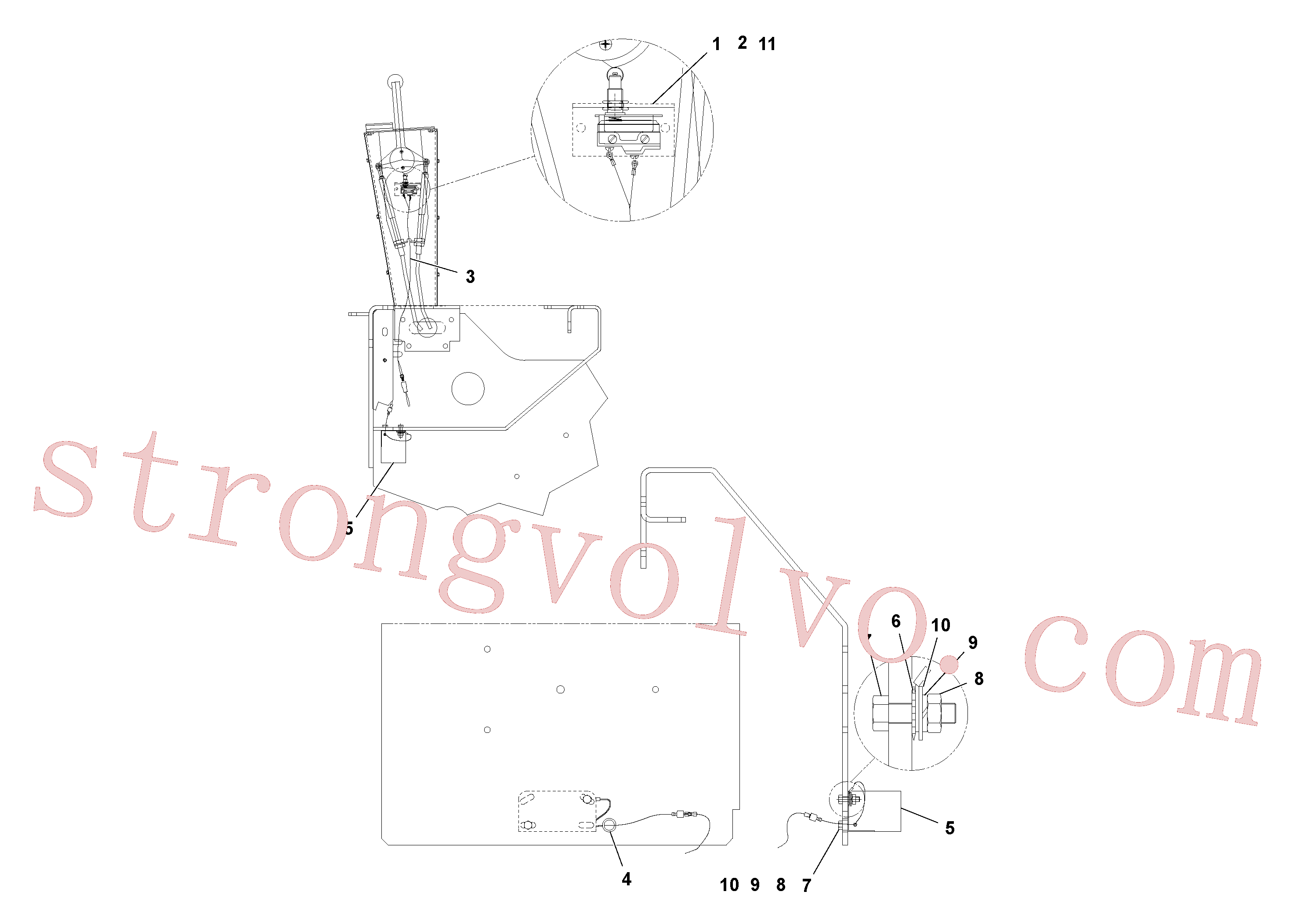 RM20934212 Volvo Instalação de alarme de marcha-atrás(1051986 Montagem)