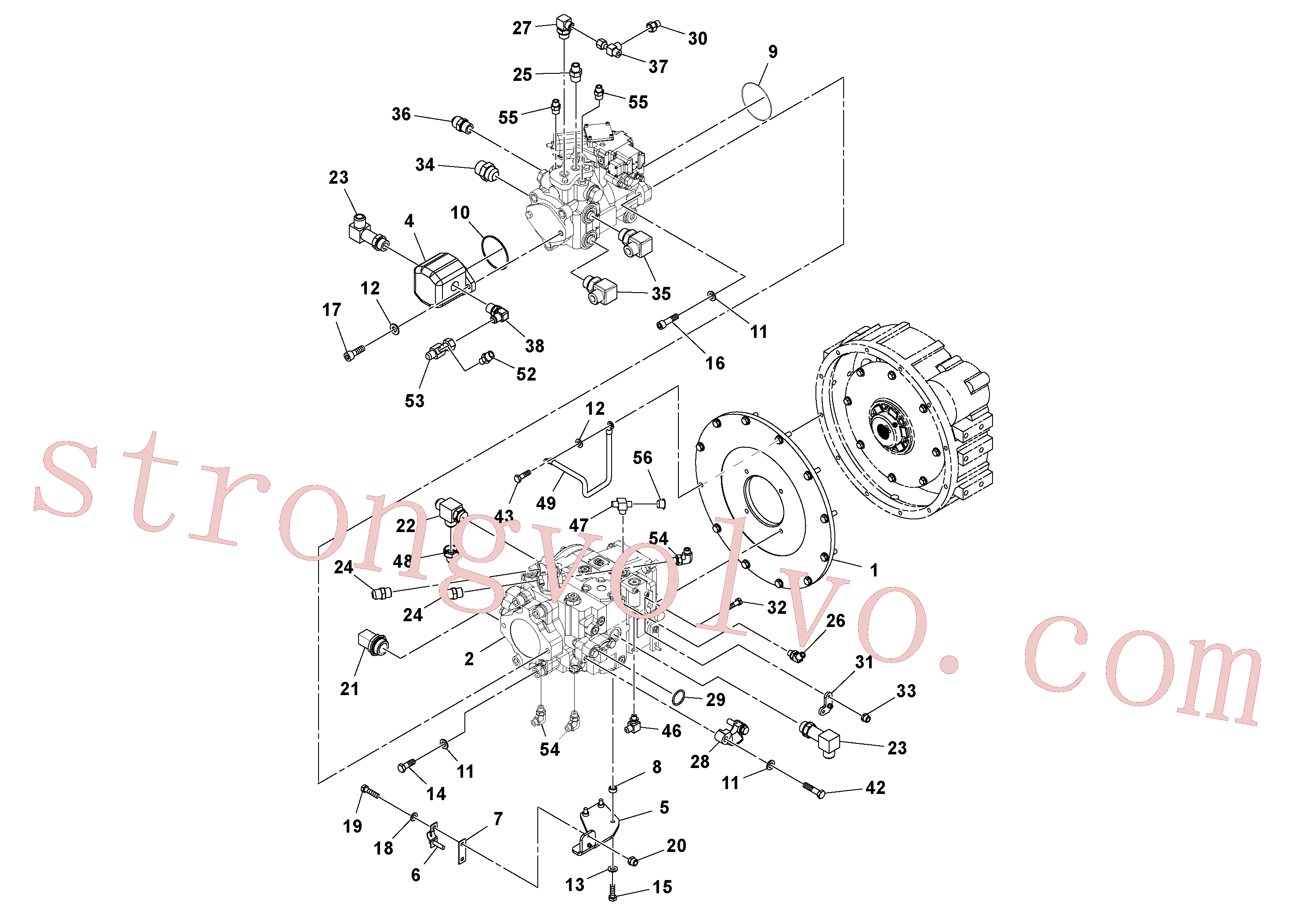 Atacado RM95829263 Niple-t Volvo escavadeira