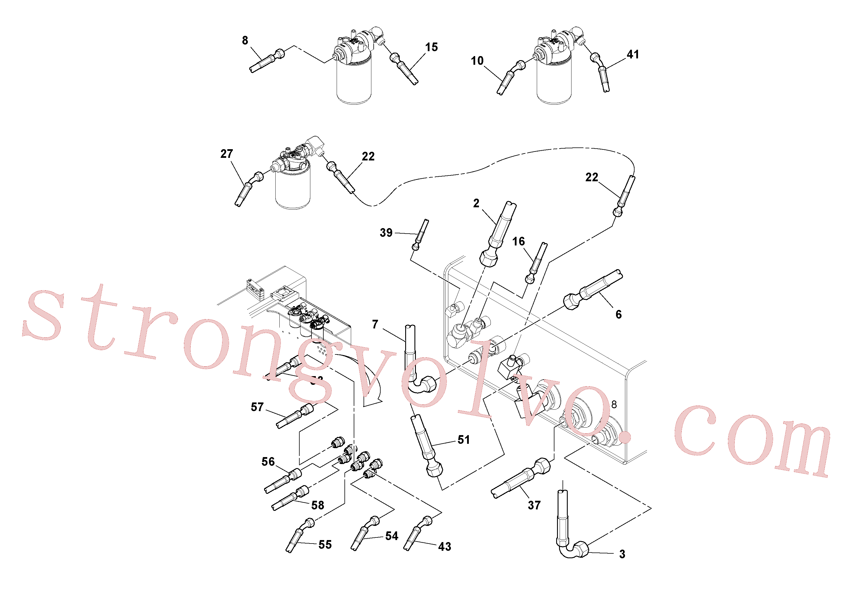 RM59810820 Volvo Instalação de mangueiras(1052241 Montagem)