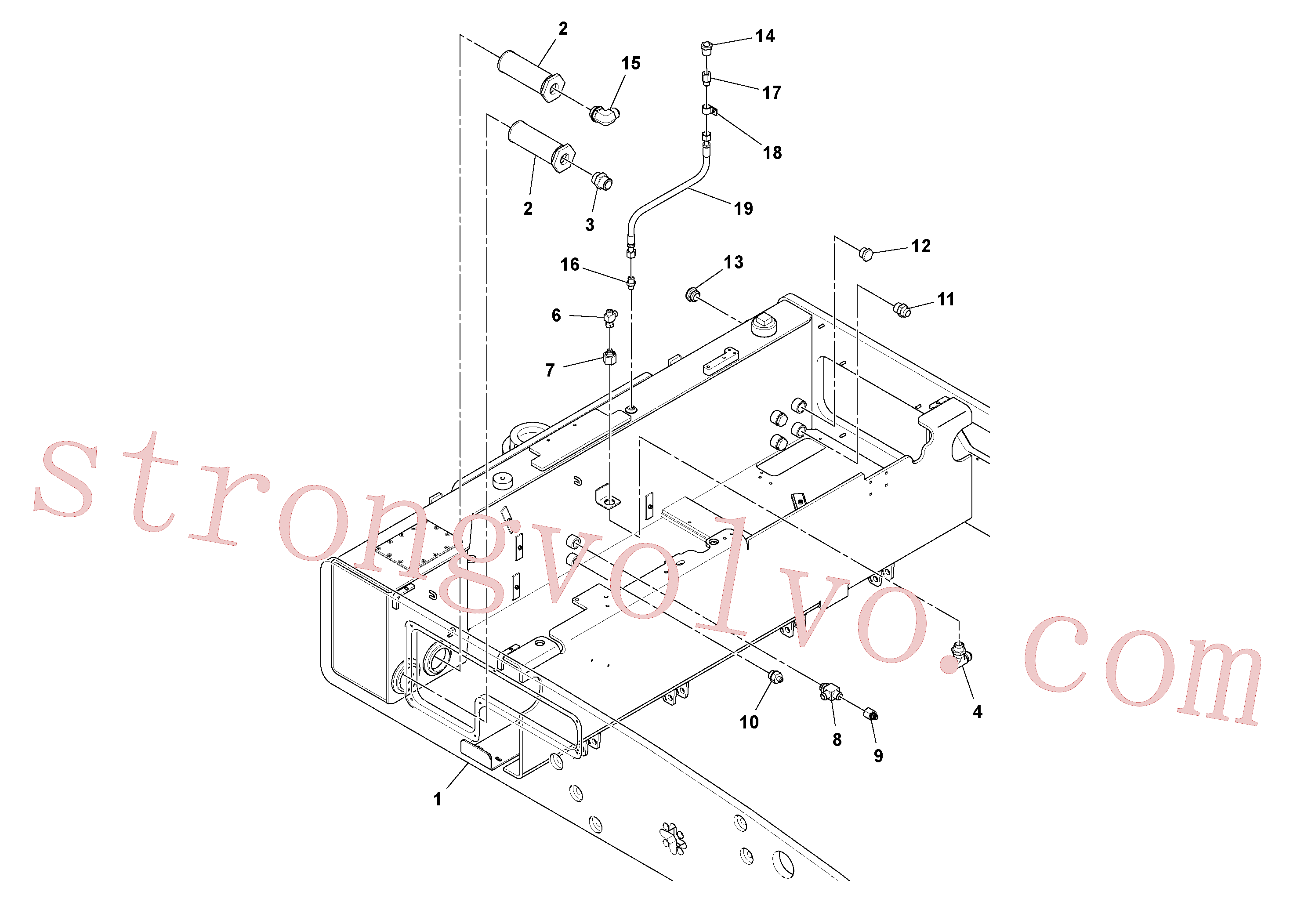 RM95829263 Volvo Conjunto da estrutura traseira(1052356 Montagem)