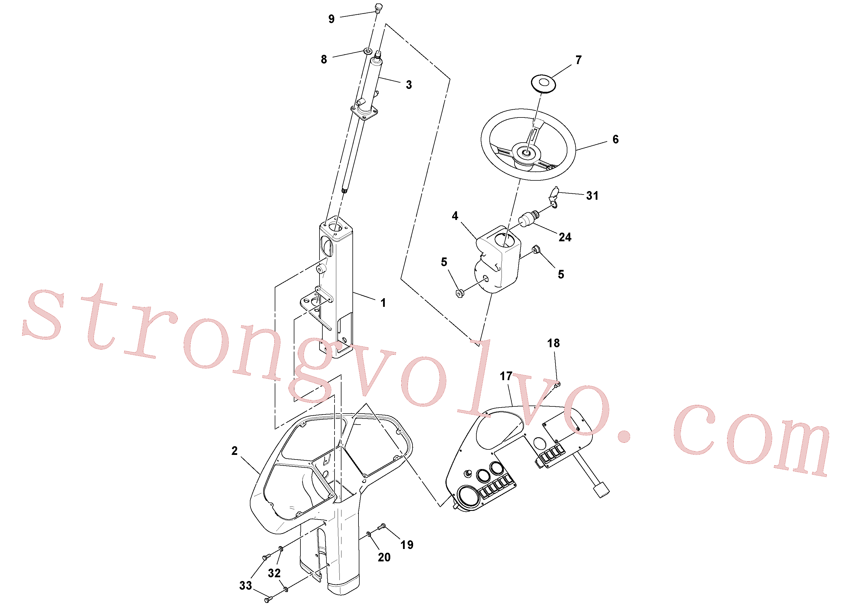 Volvo RM59148569 Parafuso soquete sext Volvo Acessórios para escavadeira